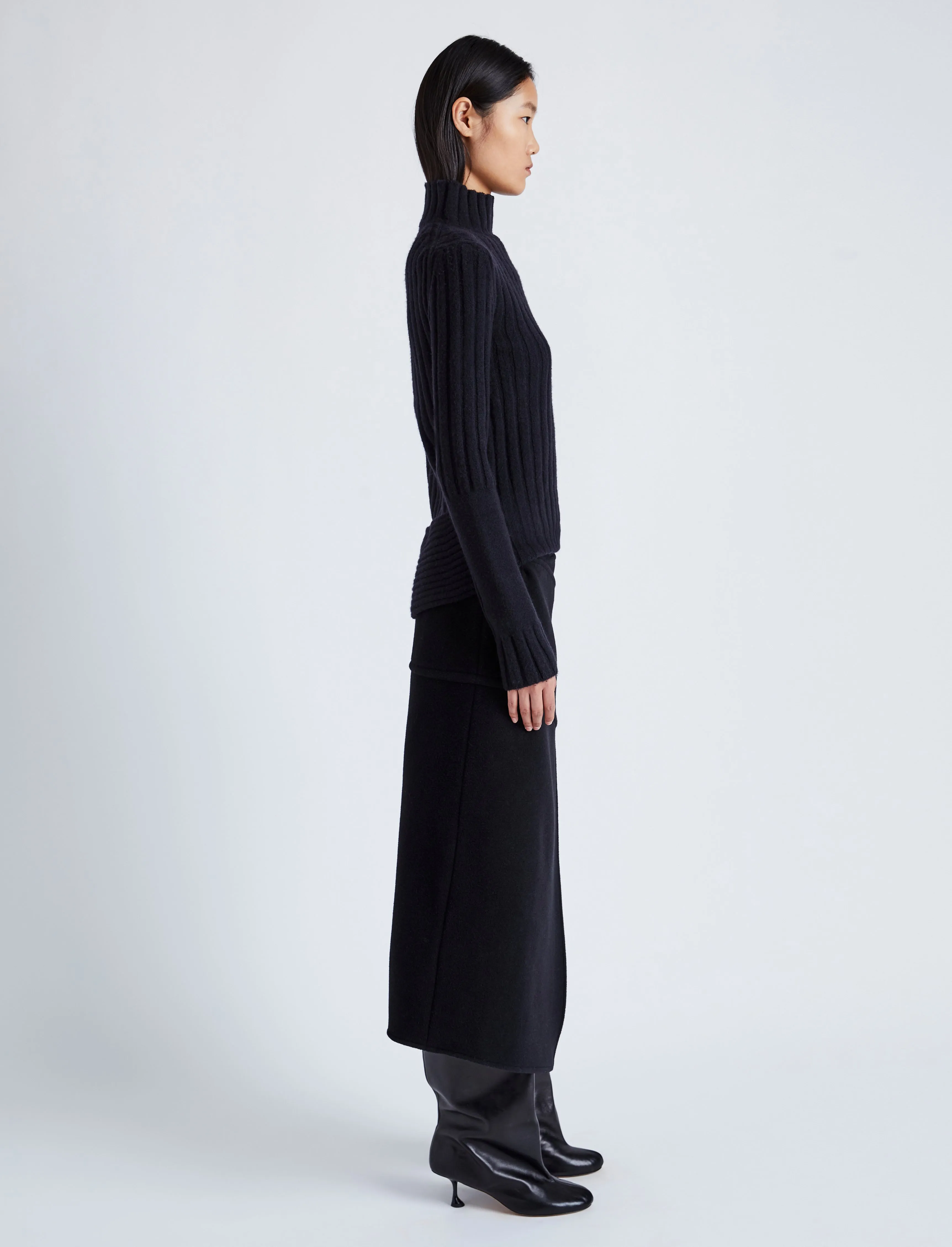 Aida Skirt in Brushed Melange Wool sold by Proenza Schouler product image thumbnail 3