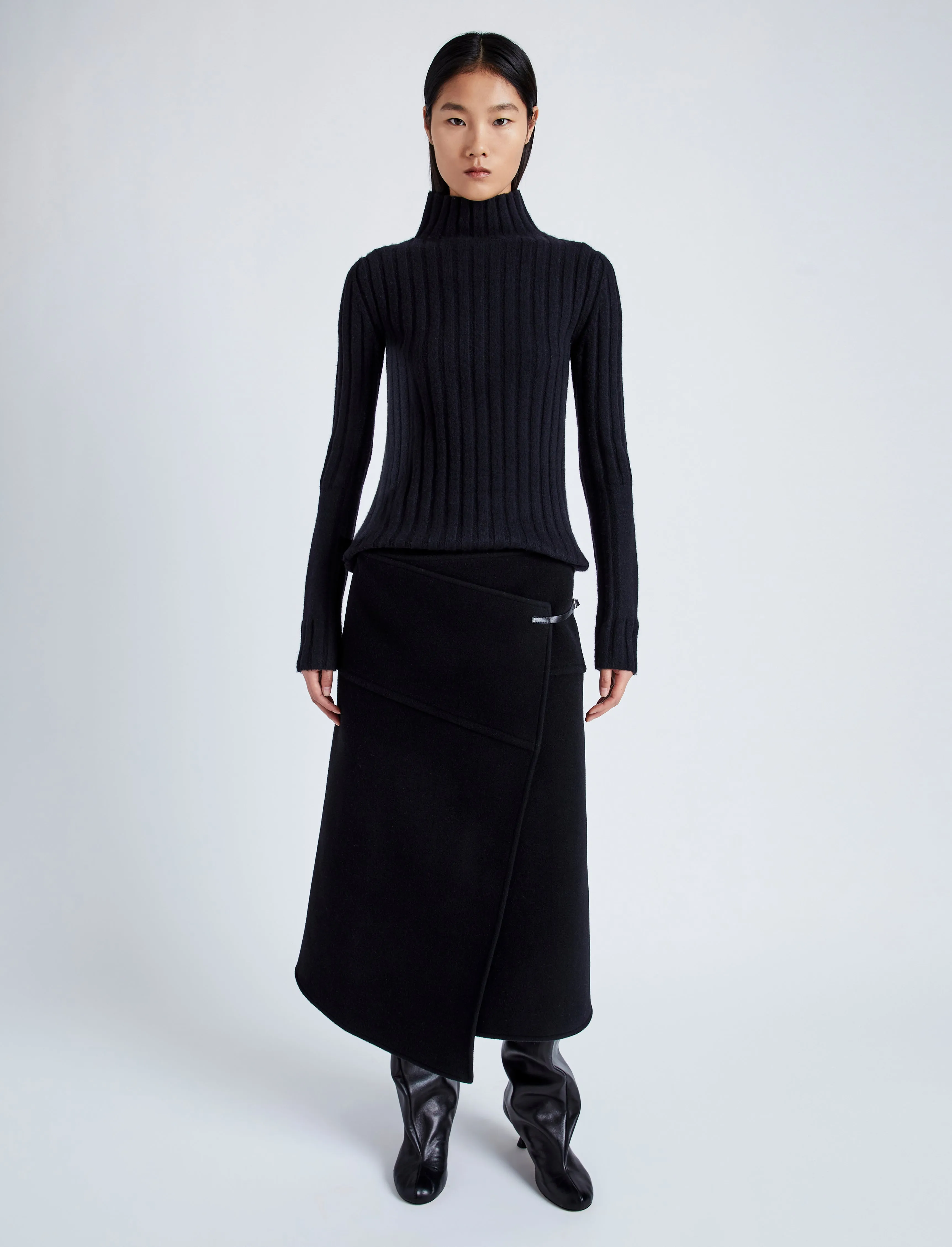 Aida Skirt in Brushed Melange Wool sold by Proenza Schouler product image thumbnail 2