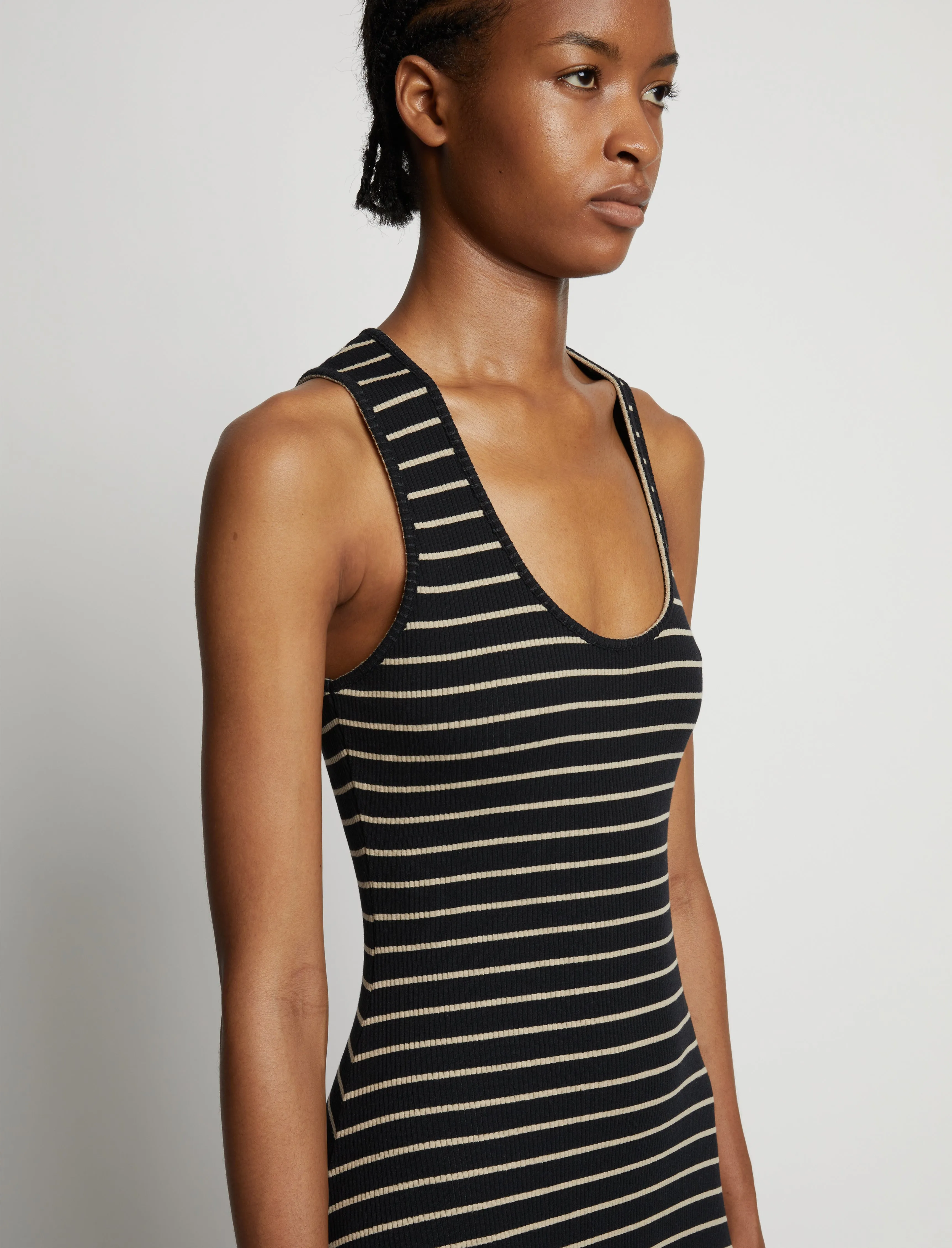 Stripe Rib Sleeveless Dress sold by Proenza Schouler product image thumbnail 5