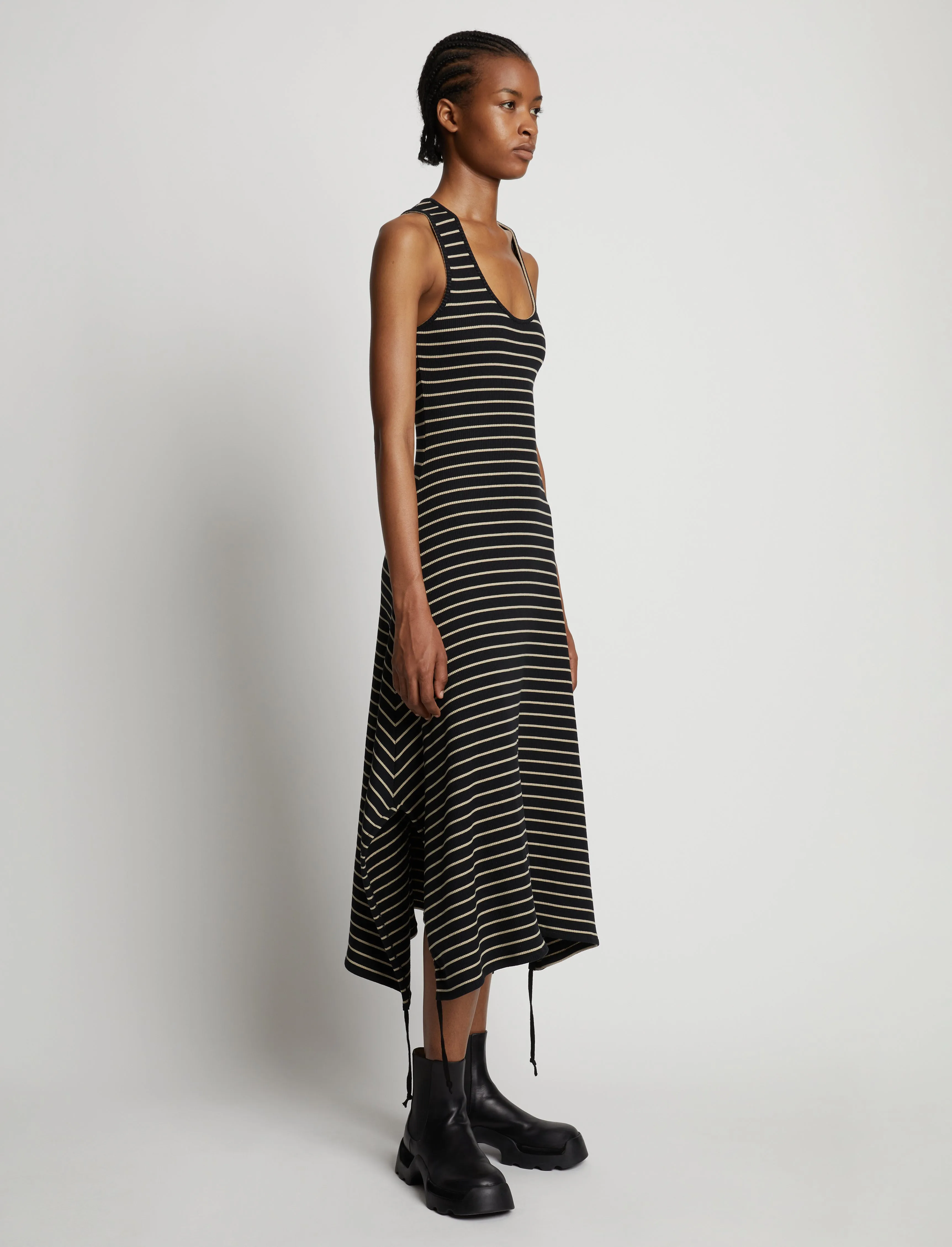 Stripe Rib Sleeveless Dress sold by Proenza Schouler product image thumbnail 3