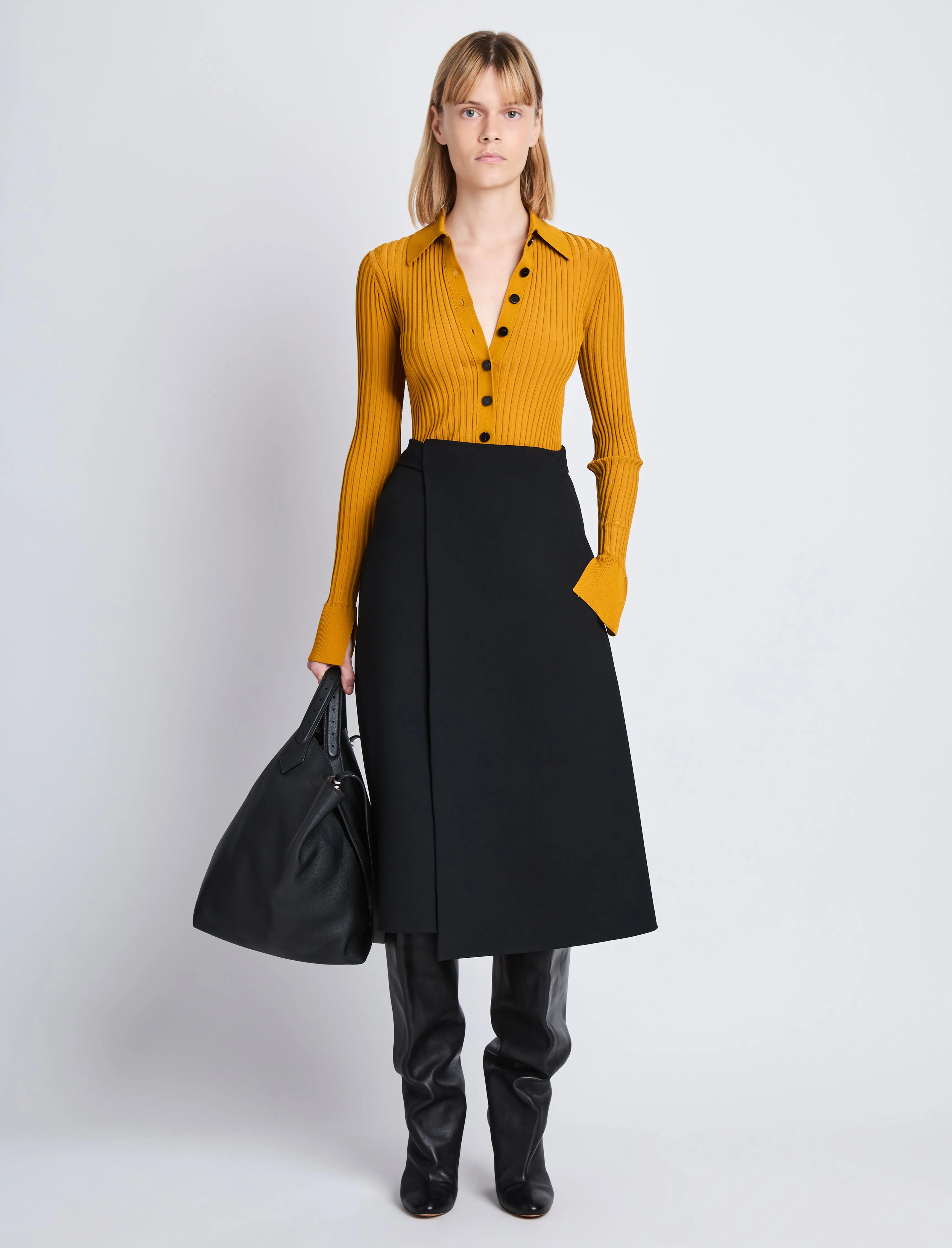 Carla Sweater in Midweight Viscose Rib sold by Proenza Schouler product image thumbnail 3