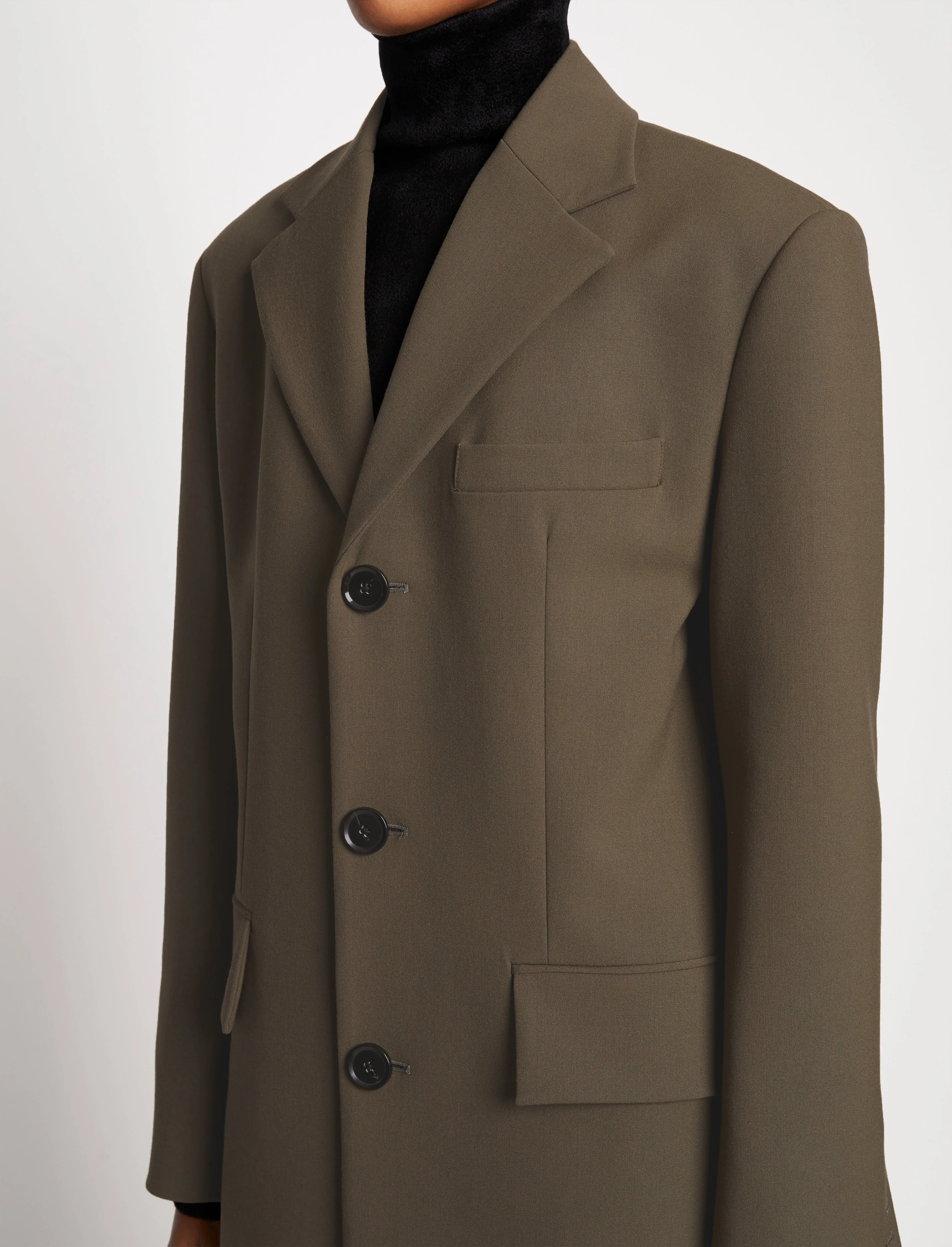 Lightweight Wool Coat - SLATE sold by Proenza Schouler product image thumbnail 5