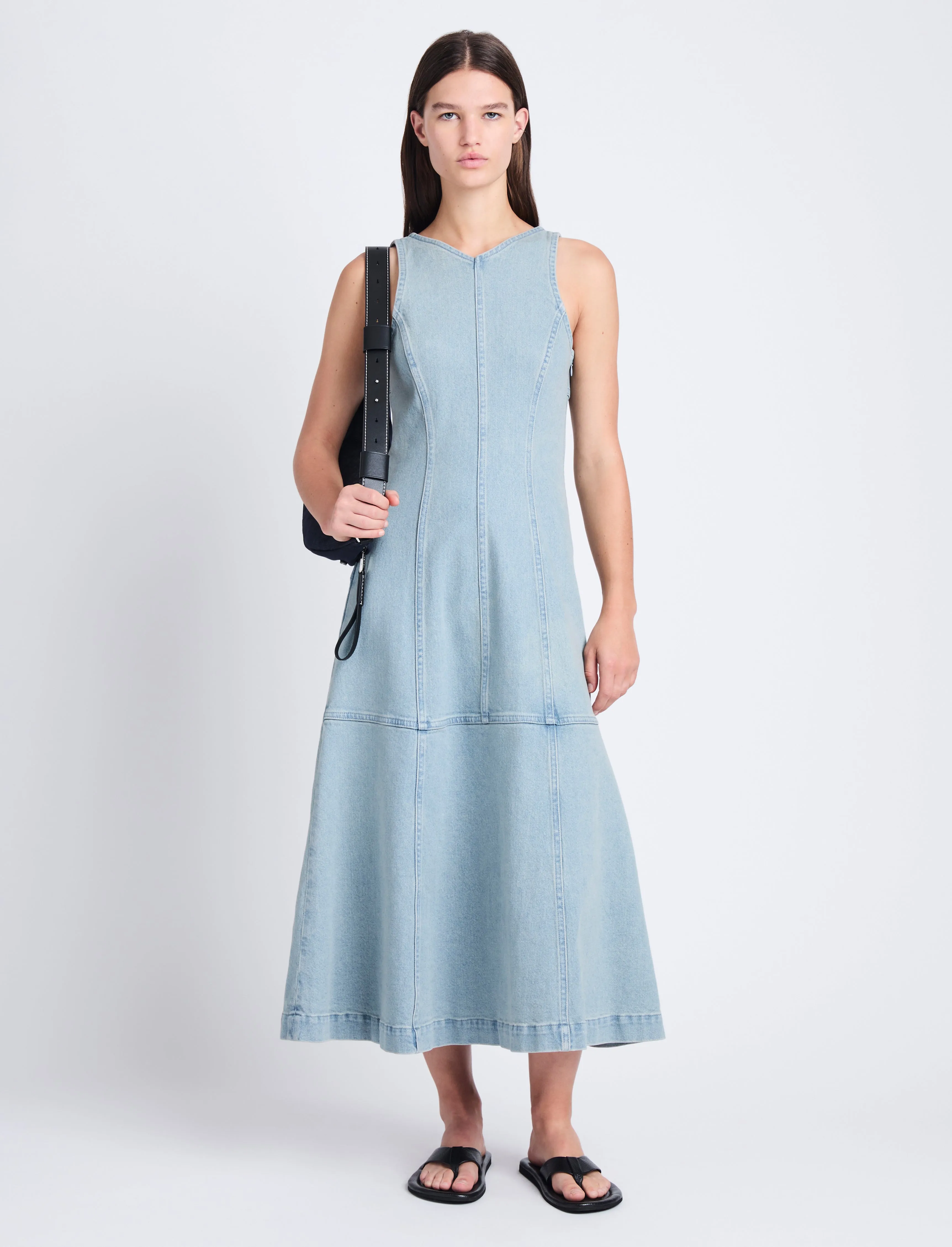 Arlet Sleeveless Dress in Stretch Twill sold by Proenza Schouler product image thumbnail 2
