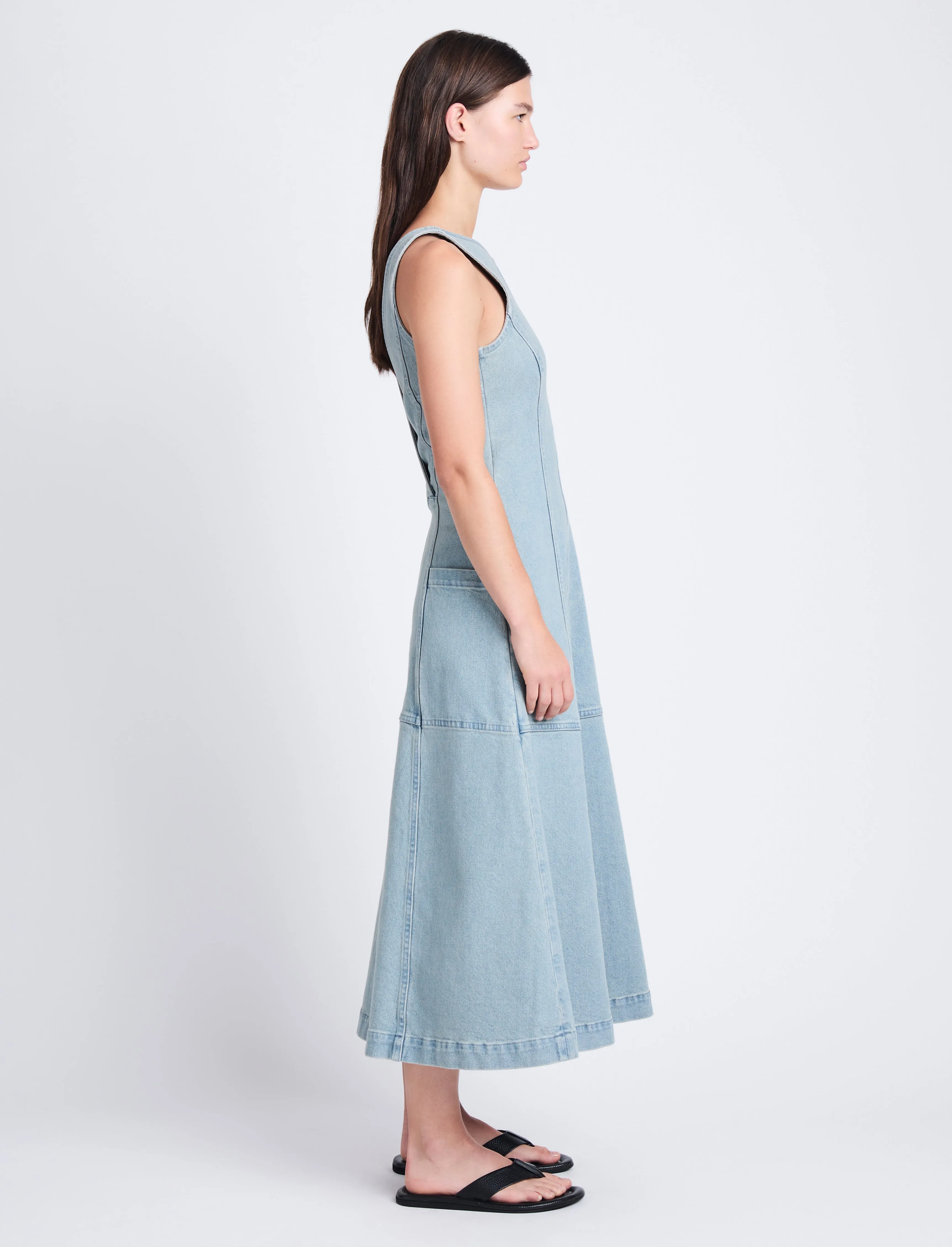 Arlet Sleeveless Dress in Stretch Twill sold by Proenza Schouler product image thumbnail 3