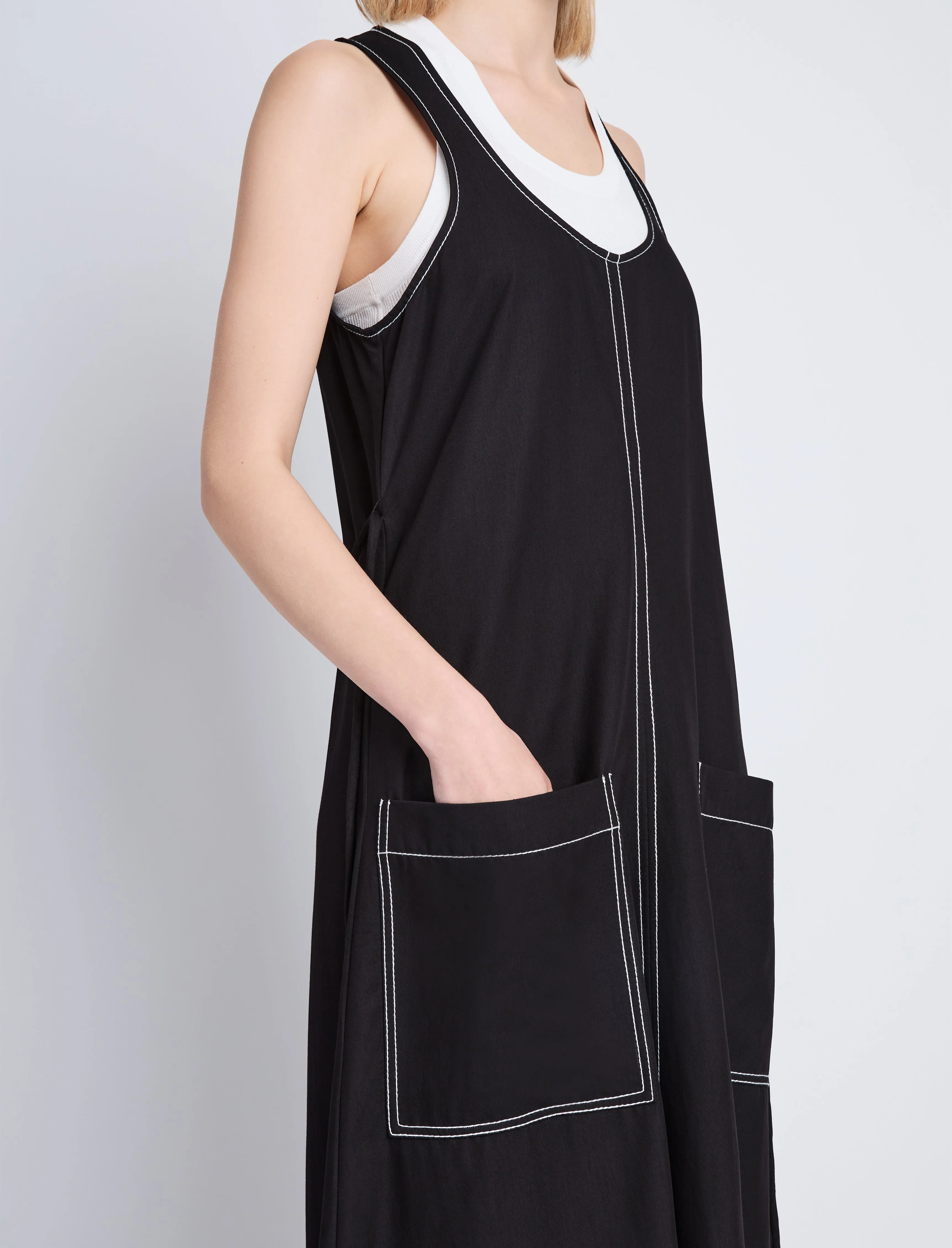 Lucy Dress in Drapey Suiting sold by Proenza Schouler product image thumbnail 5