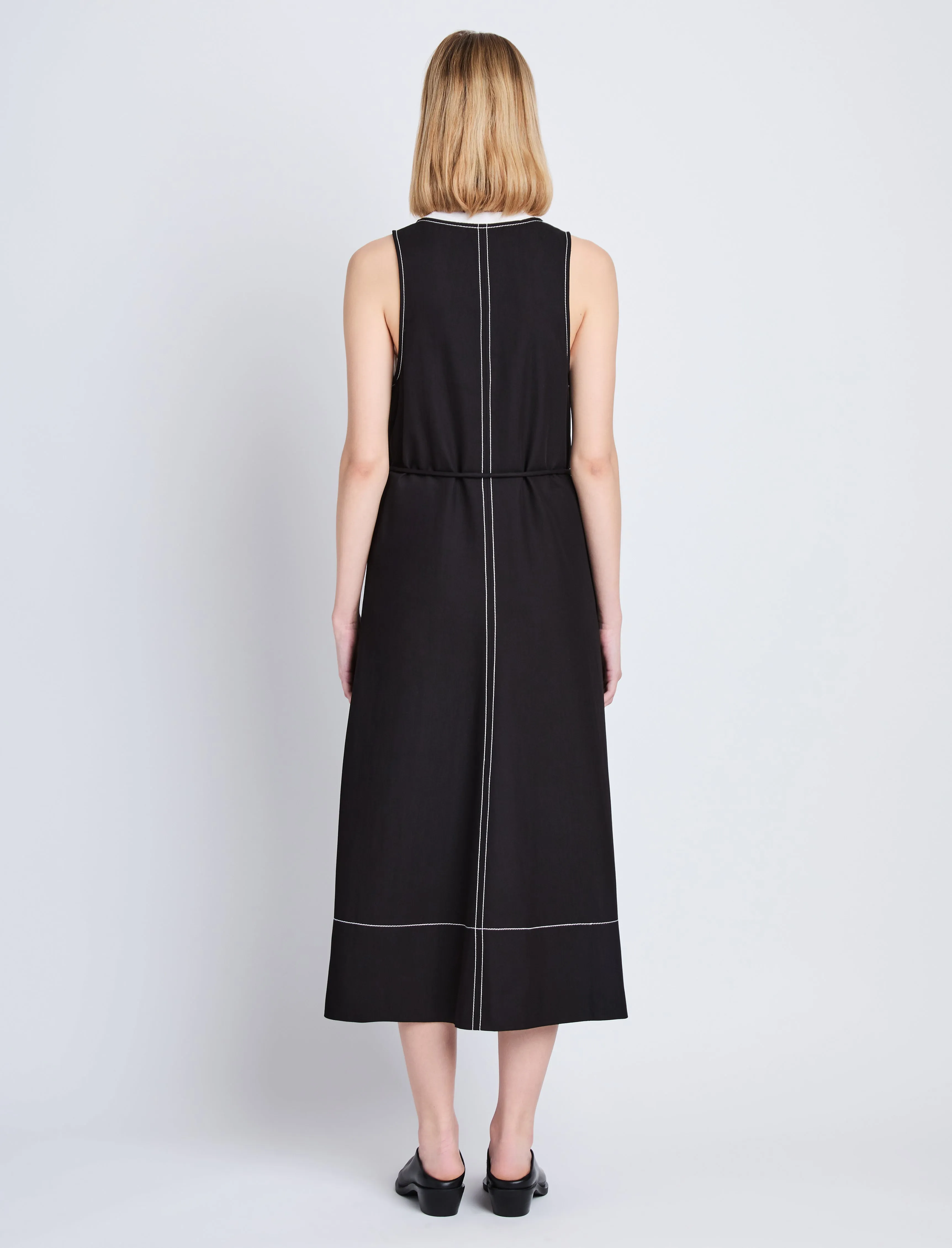 Lucy Dress in Drapey Suiting sold by Proenza Schouler product image thumbnail 4