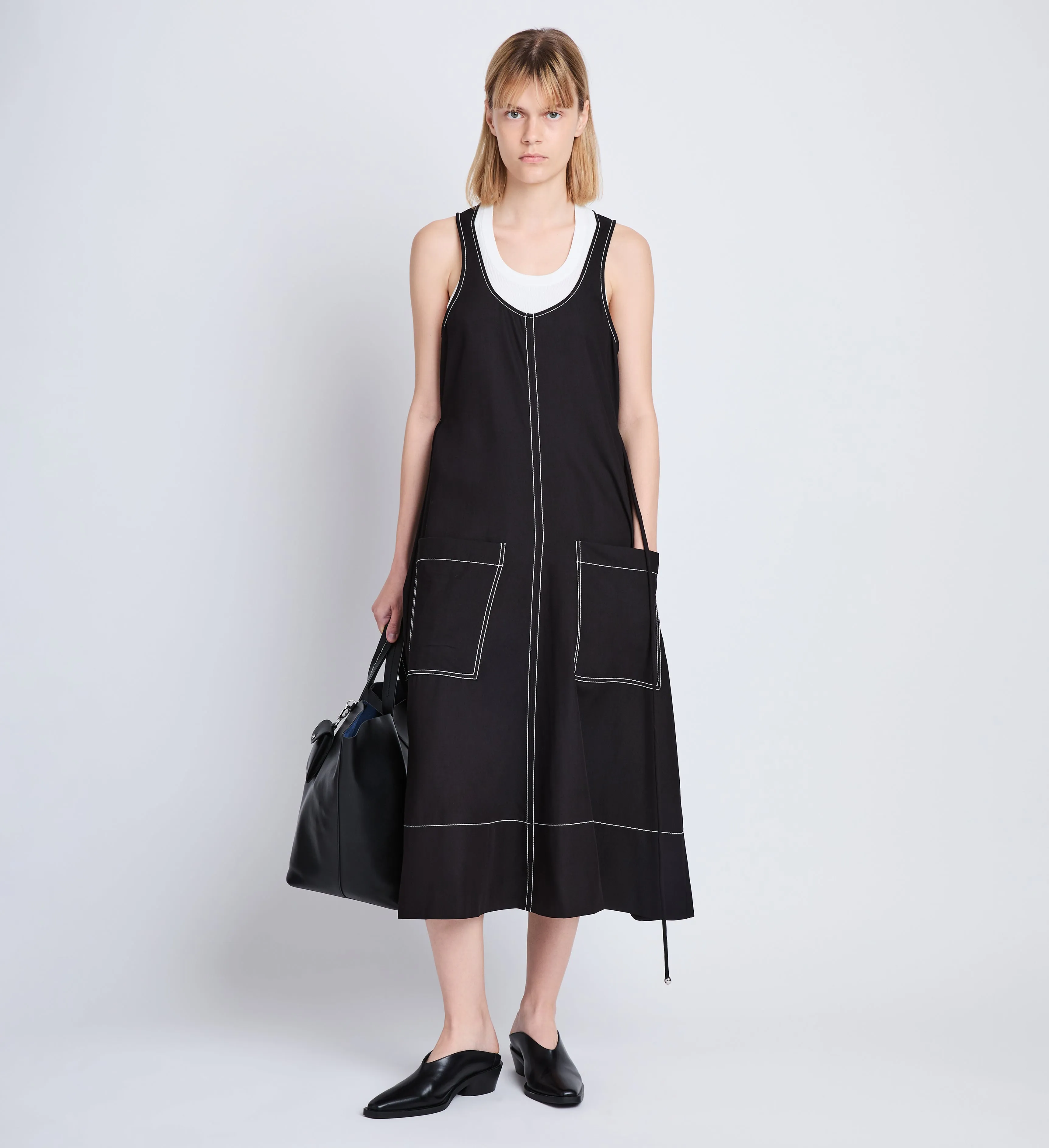 Lucy Dress in Drapey Suiting sold by Proenza Schouler product image thumbnail 2