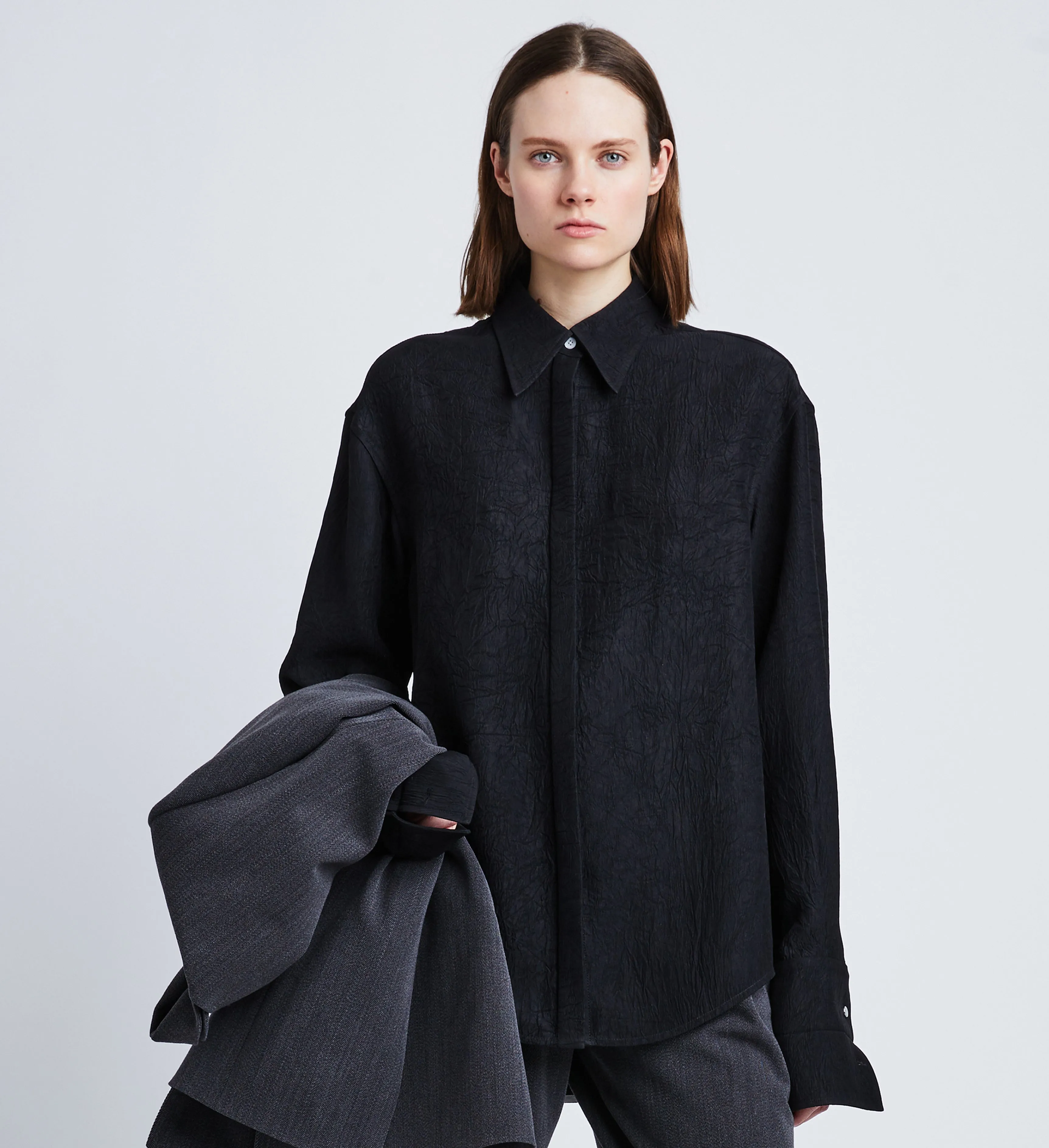 Crushed Matte Satin Shirt sold by Proenza Schouler product image thumbnail 2