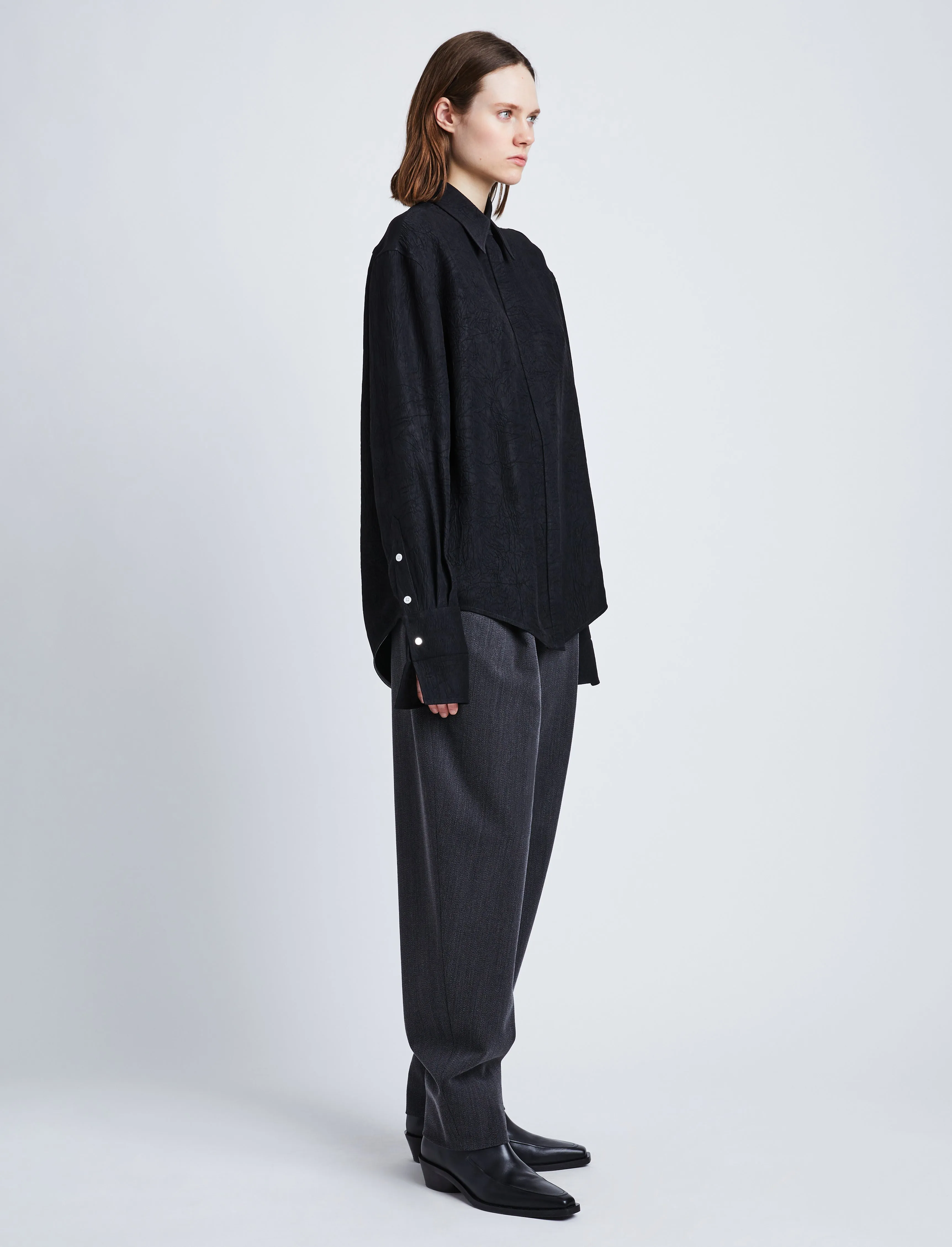 Crushed Matte Satin Shirt sold by Proenza Schouler product image thumbnail 4