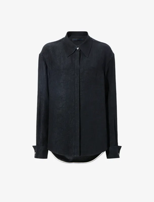 Crushed Matte Satin Shirt made by Proenza Schouler