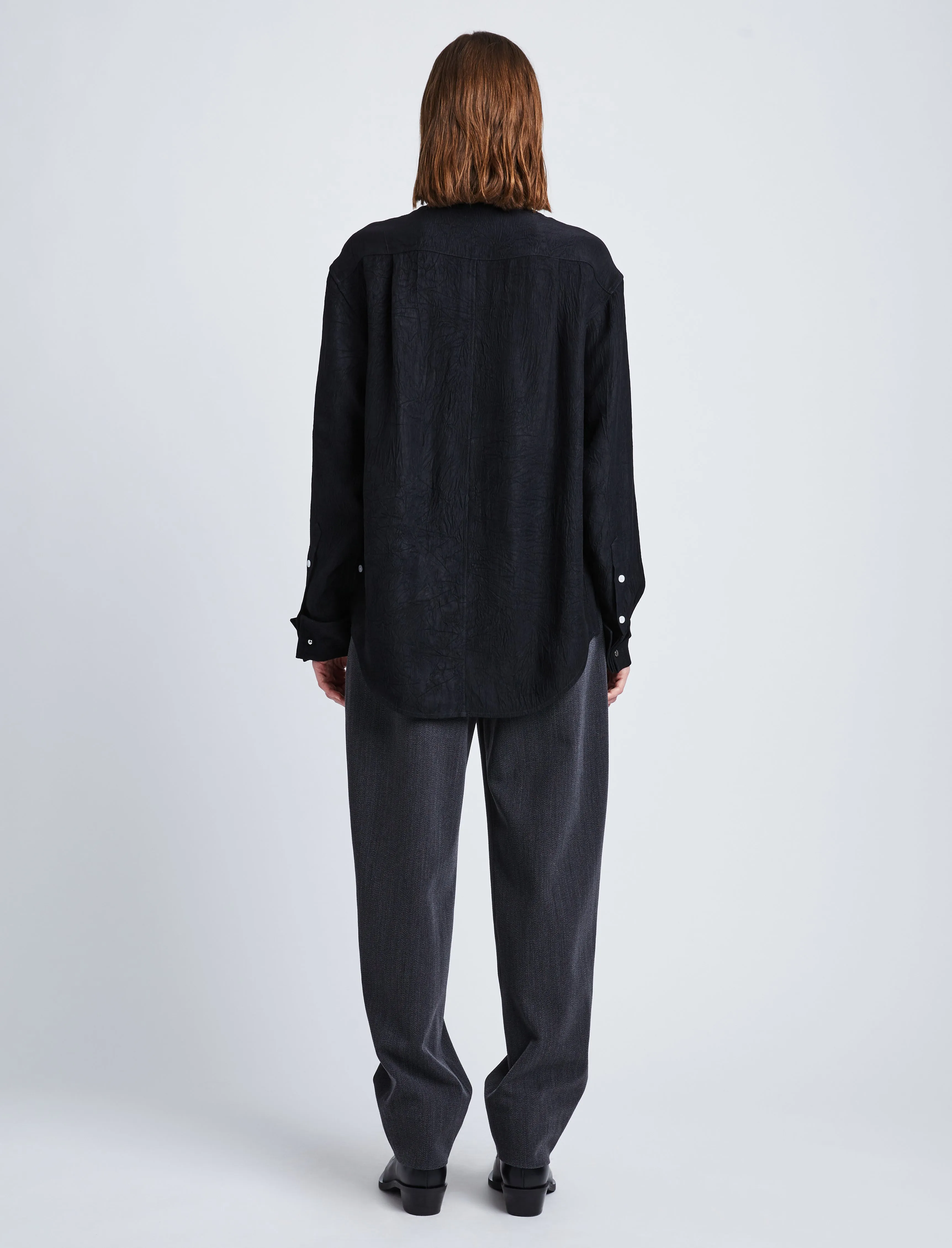 Crushed Matte Satin Shirt sold by Proenza Schouler product image thumbnail 5