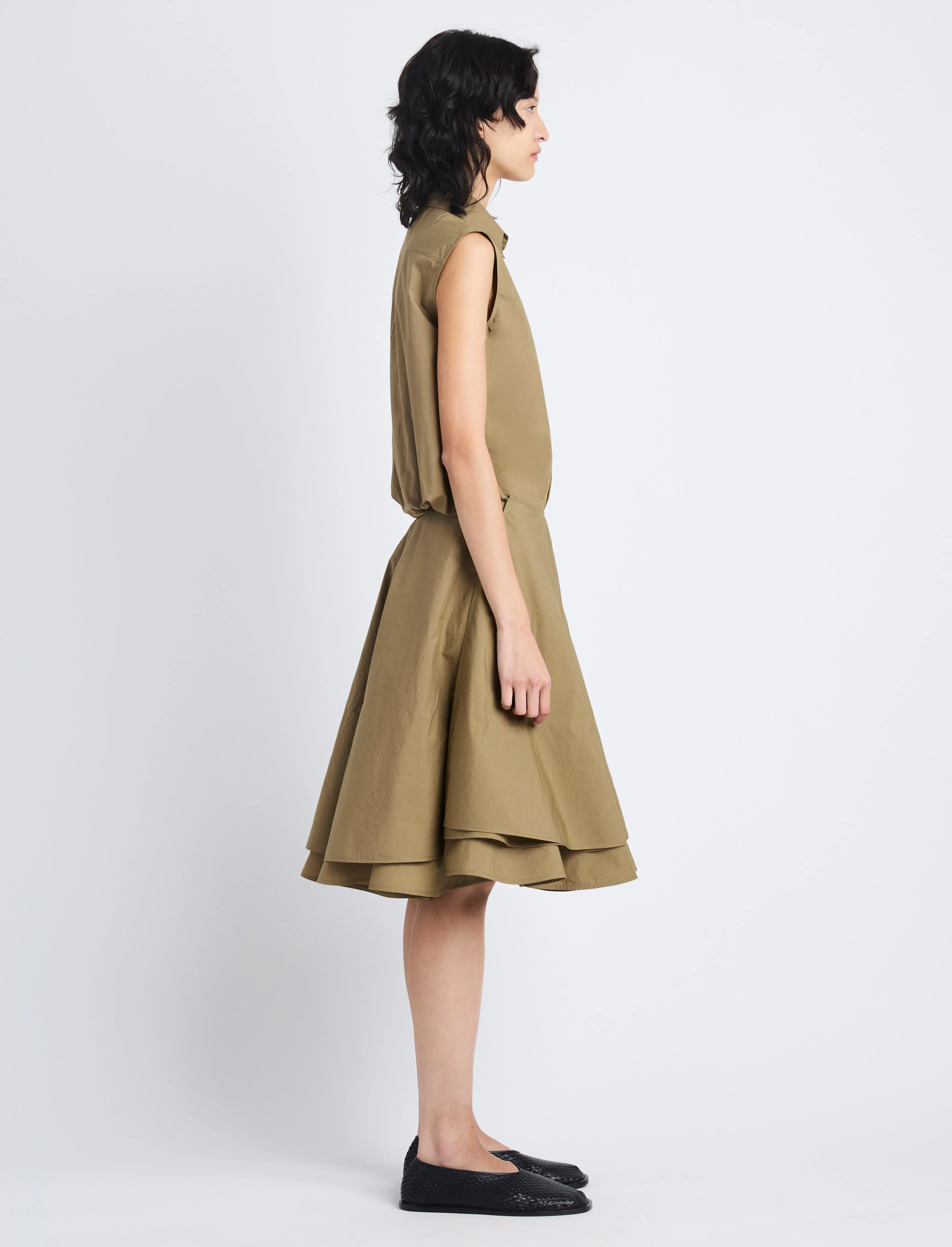 Cindy Dress in Washed Cotton Poplin sold by Proenza Schouler product image thumbnail 3