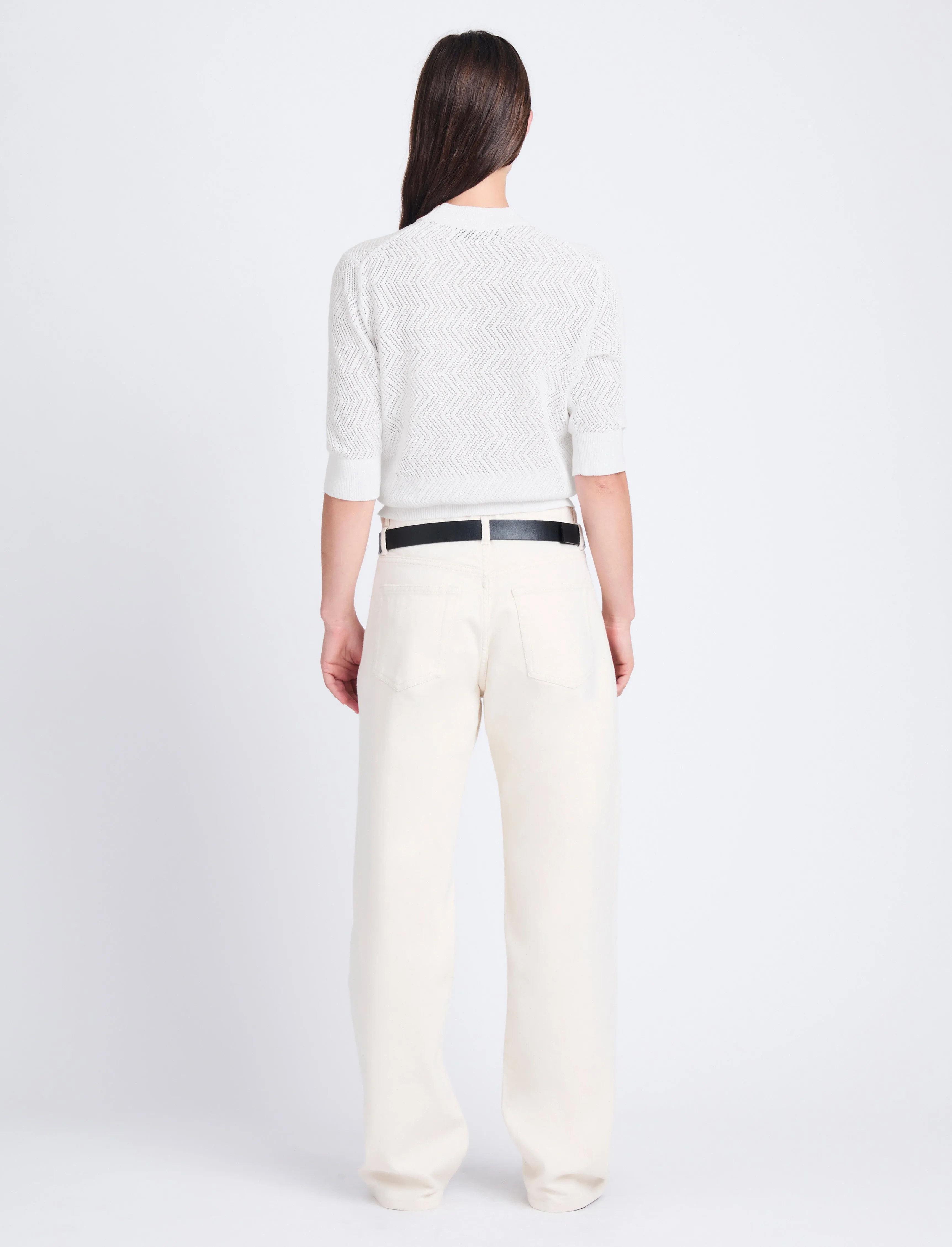 Nicola Knit Sweater in Zig Zag Pointelle sold by Proenza Schouler product image thumbnail 5