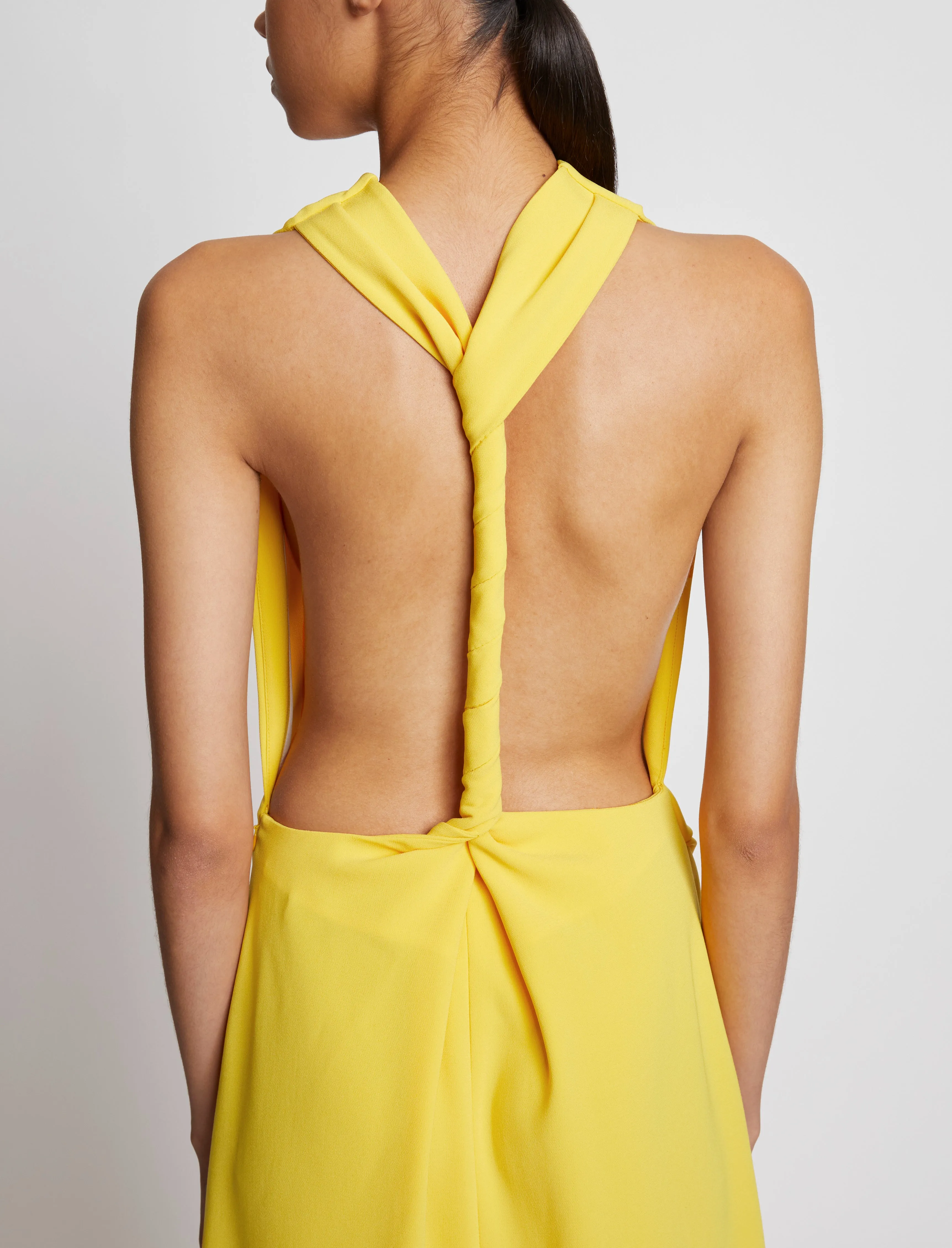 Faye Backless Twist Back Dress in Matte Viscose Crepe sold by Proenza Schouler product image thumbnail 5