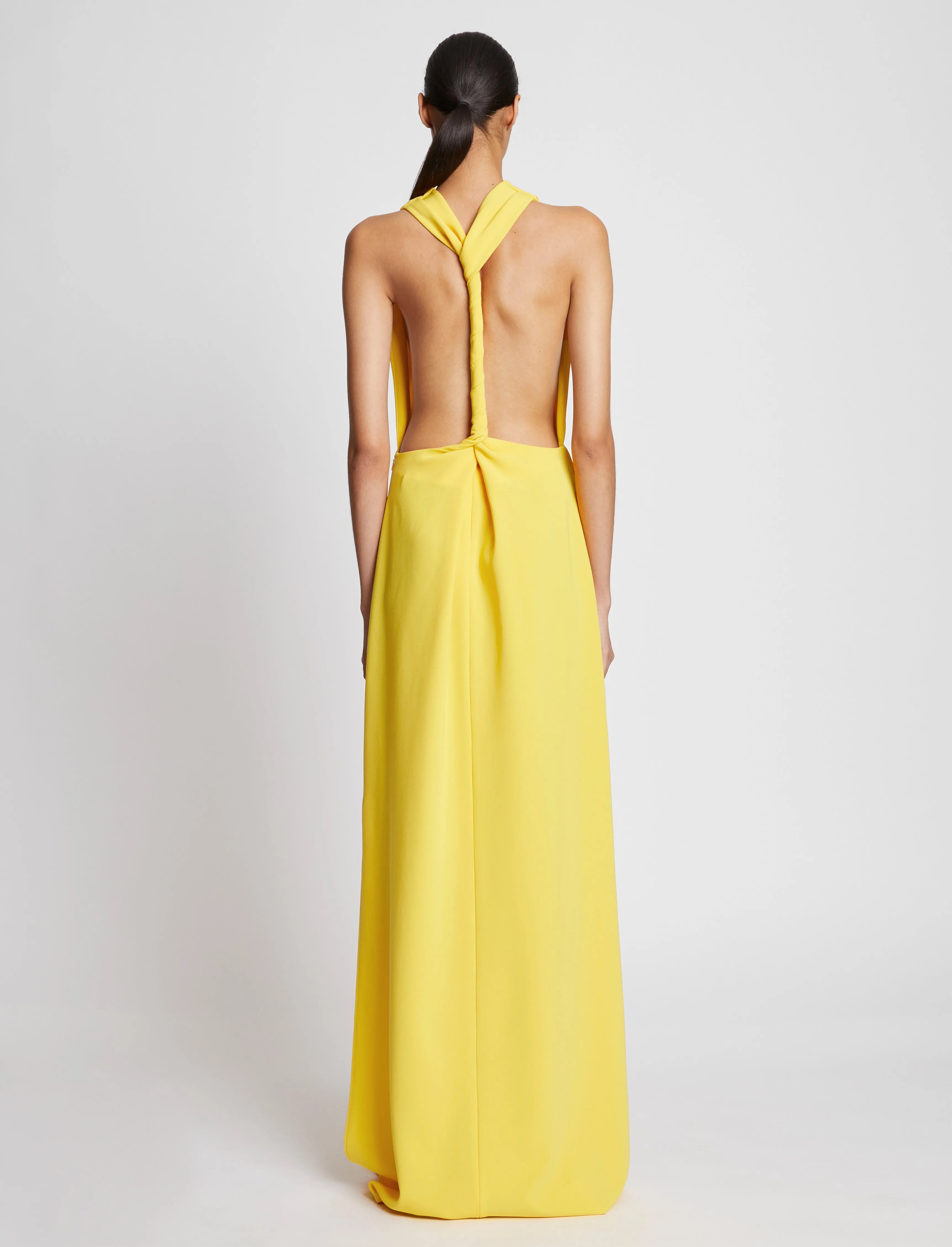 Faye Backless Twist Back Dress in Matte Viscose Crepe sold by Proenza Schouler product image thumbnail 4