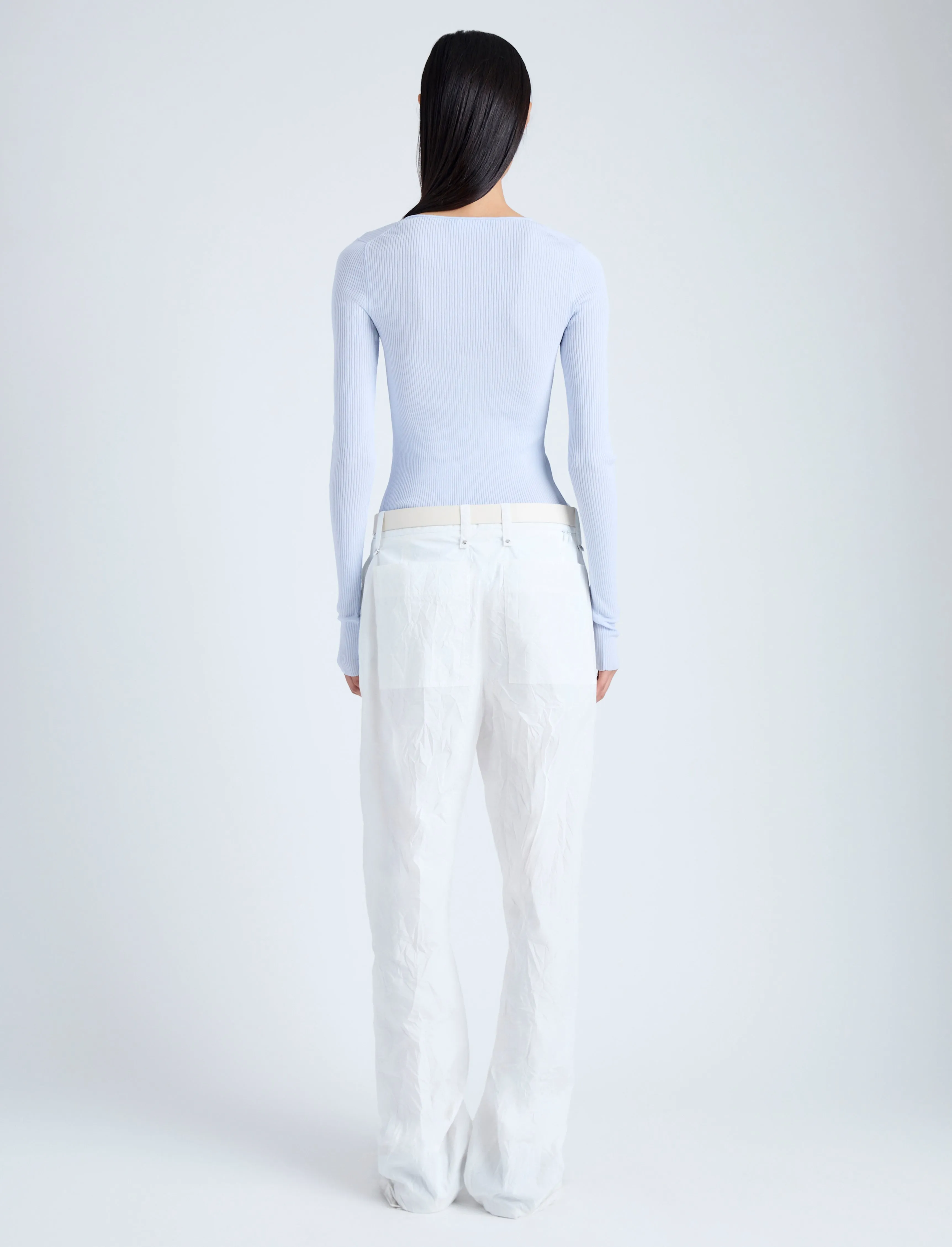 Rory Pant in Crinkle Cotton Poplin sold by Proenza Schouler product image thumbnail 4