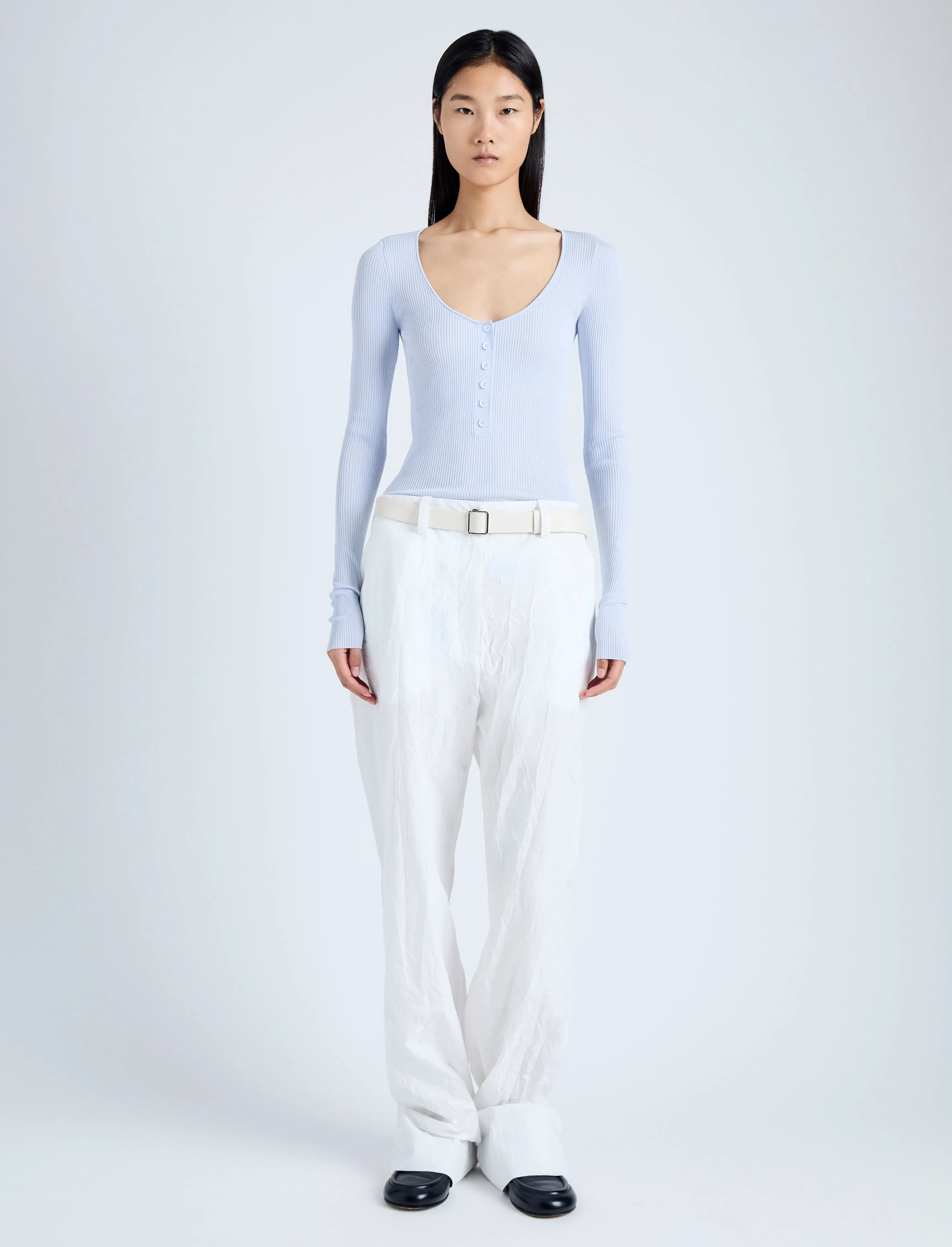Rory Pant in Crinkle Cotton Poplin sold by Proenza Schouler product image thumbnail 2