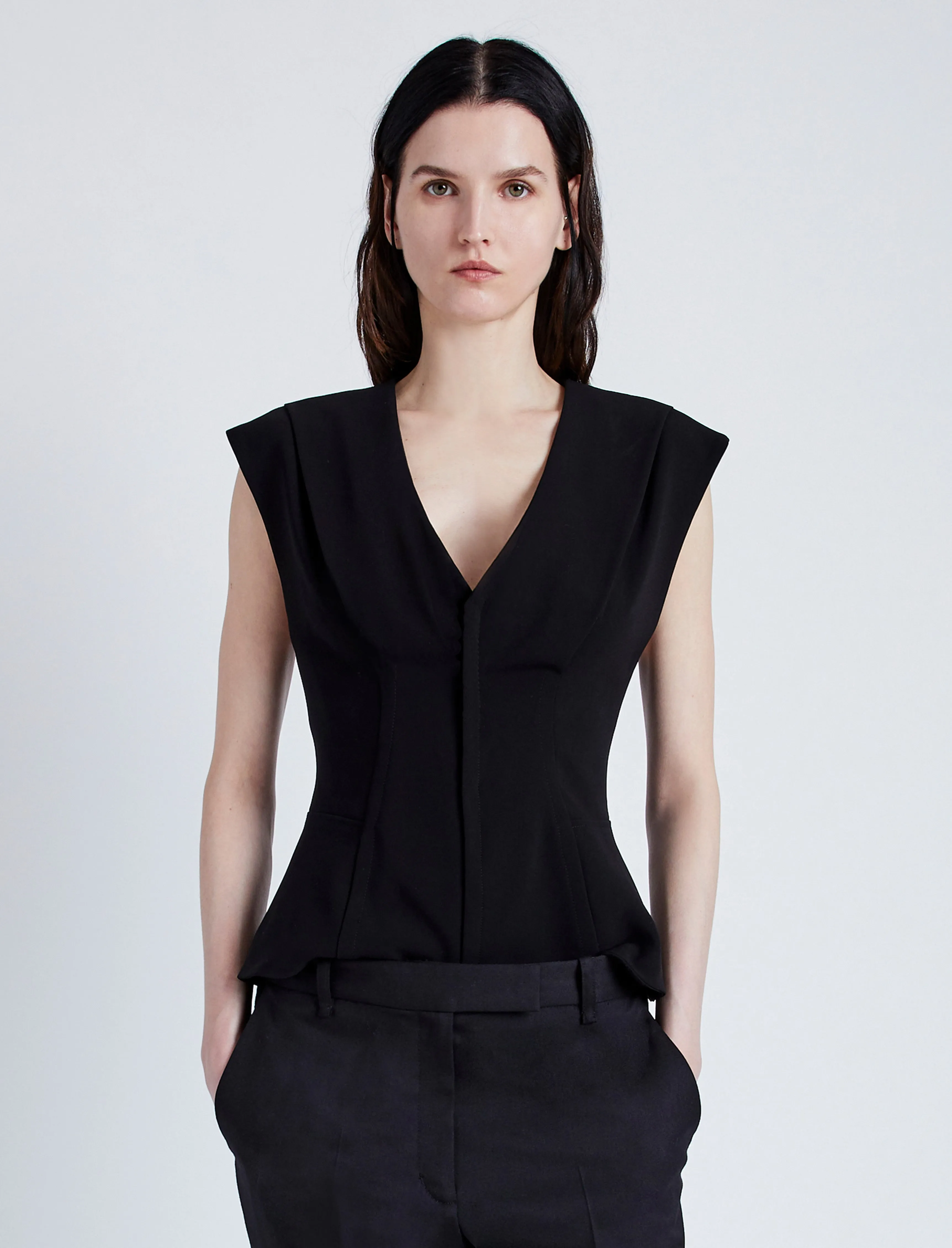 Janet Top in Matte Double Crepe sold by Proenza Schouler product image thumbnail 2