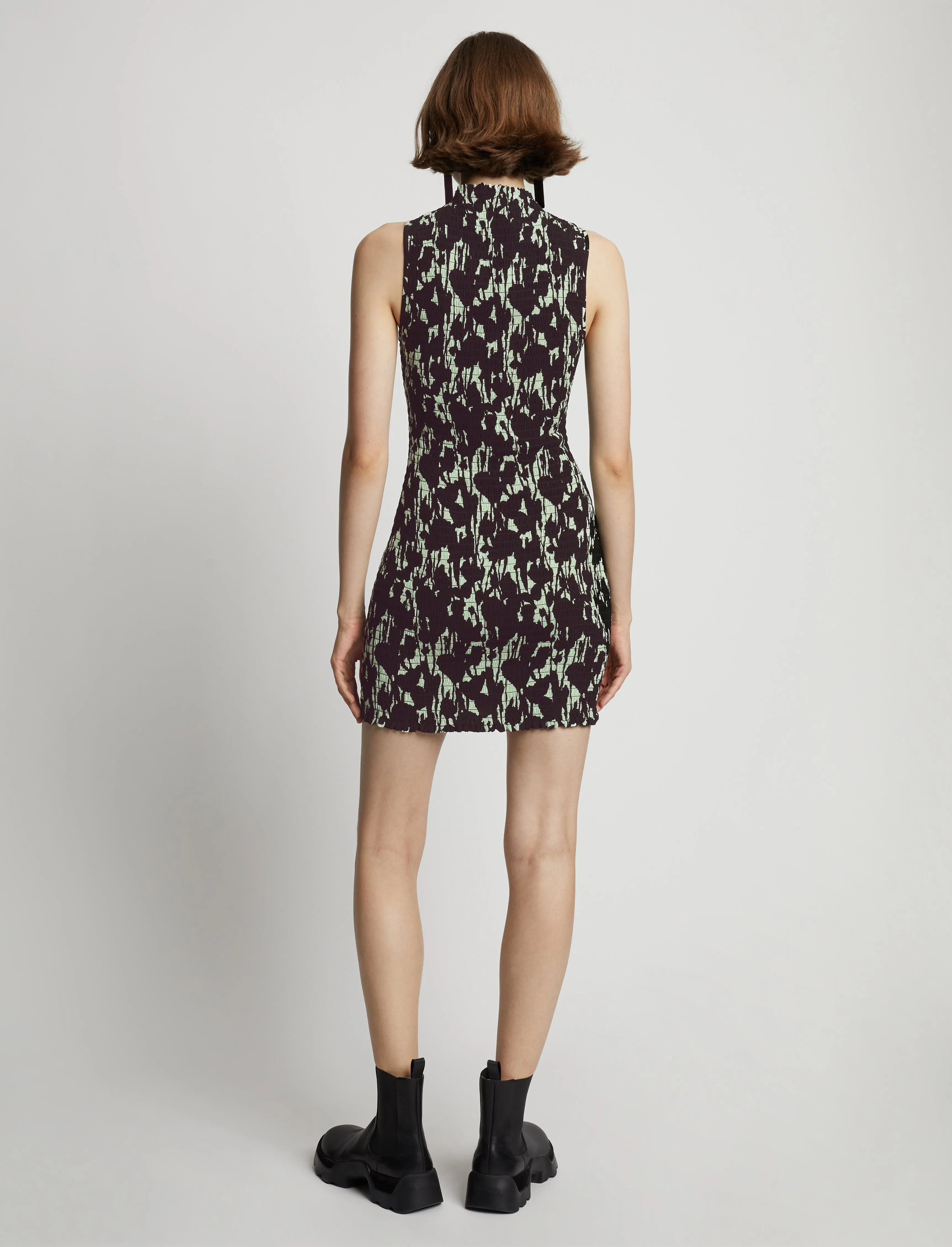 Printed Smocked Mini Dress sold by Proenza Schouler product image thumbnail 4