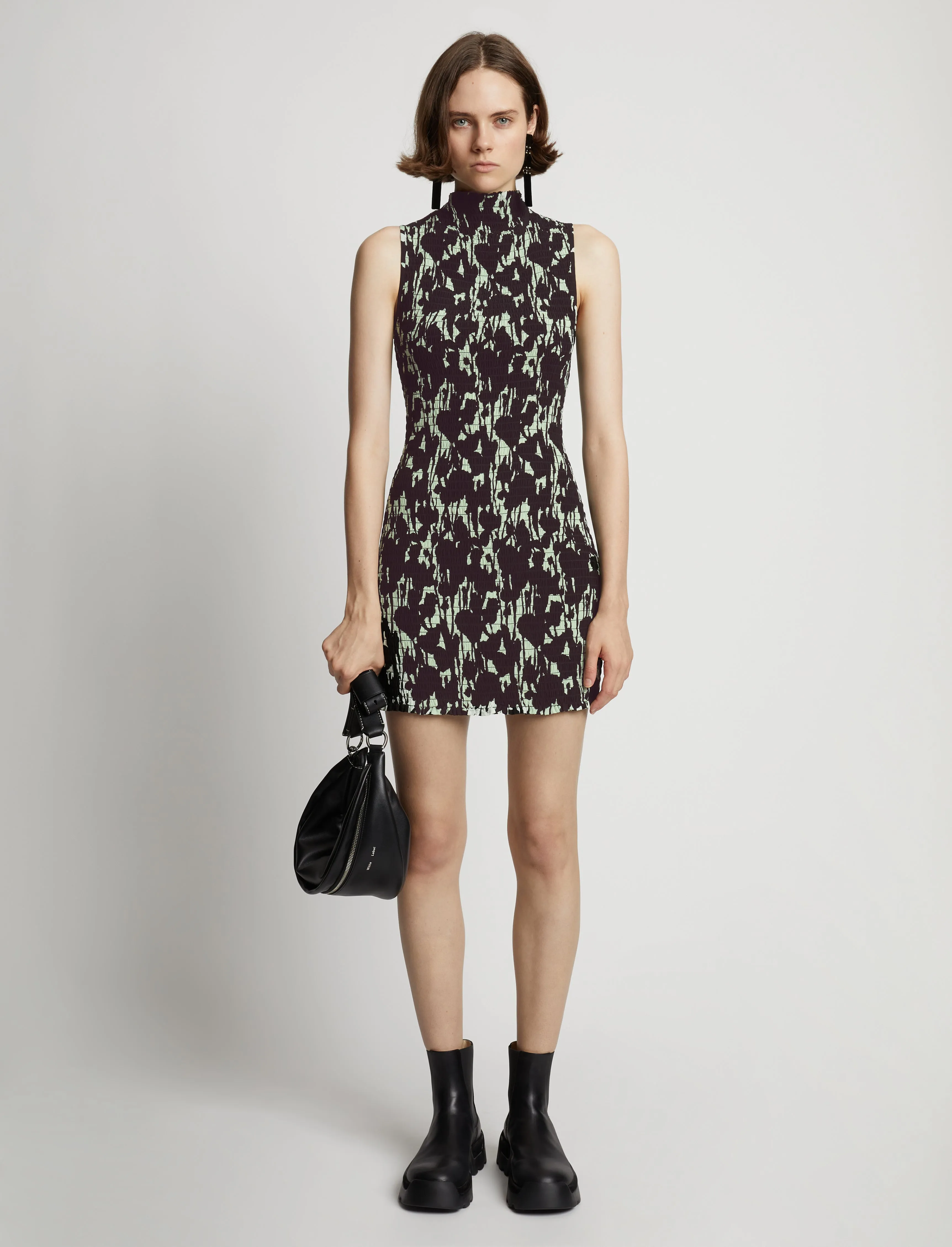 Printed Smocked Mini Dress sold by Proenza Schouler product image thumbnail 2