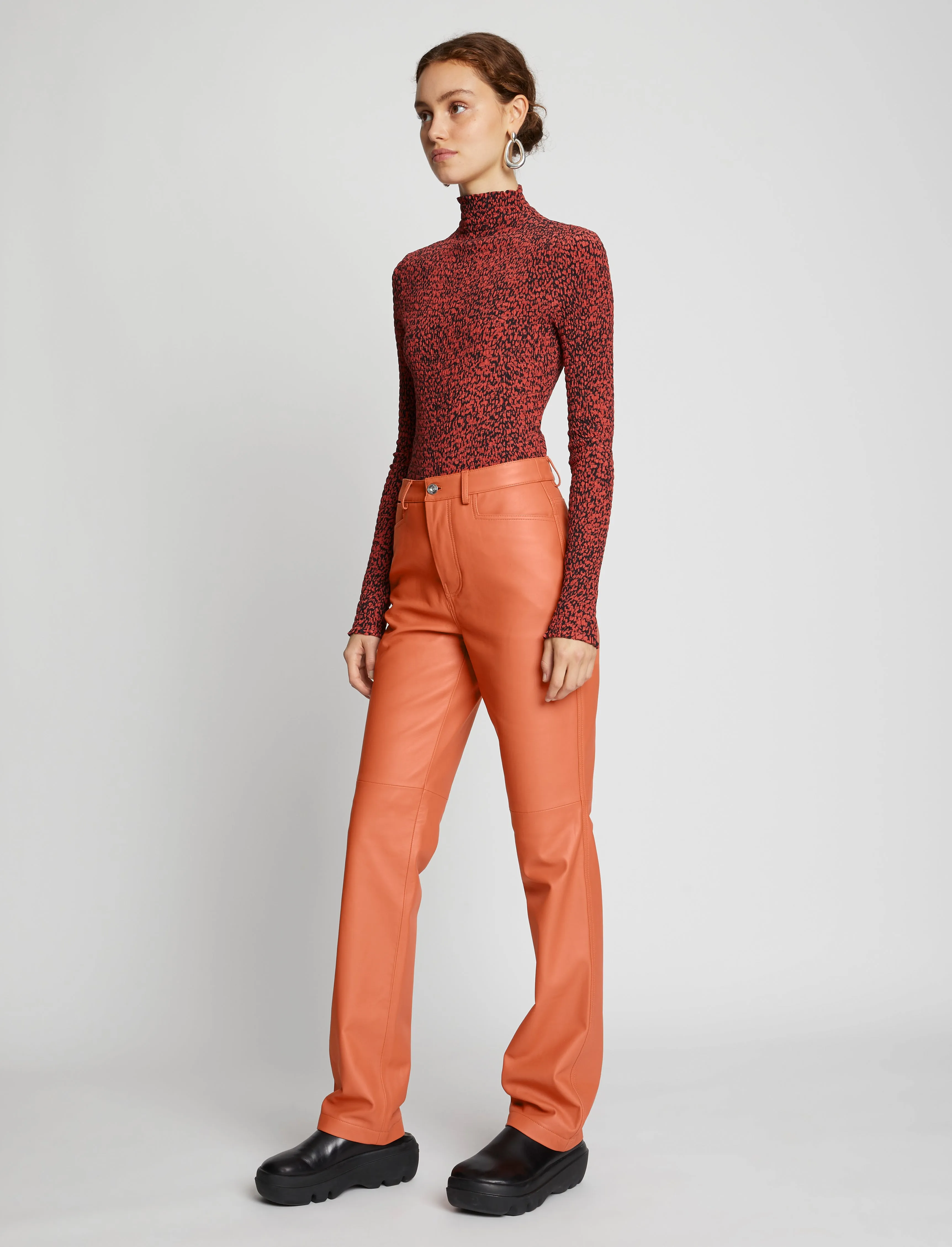 Leather Straight Pants sold by Proenza Schouler product image thumbnail 3