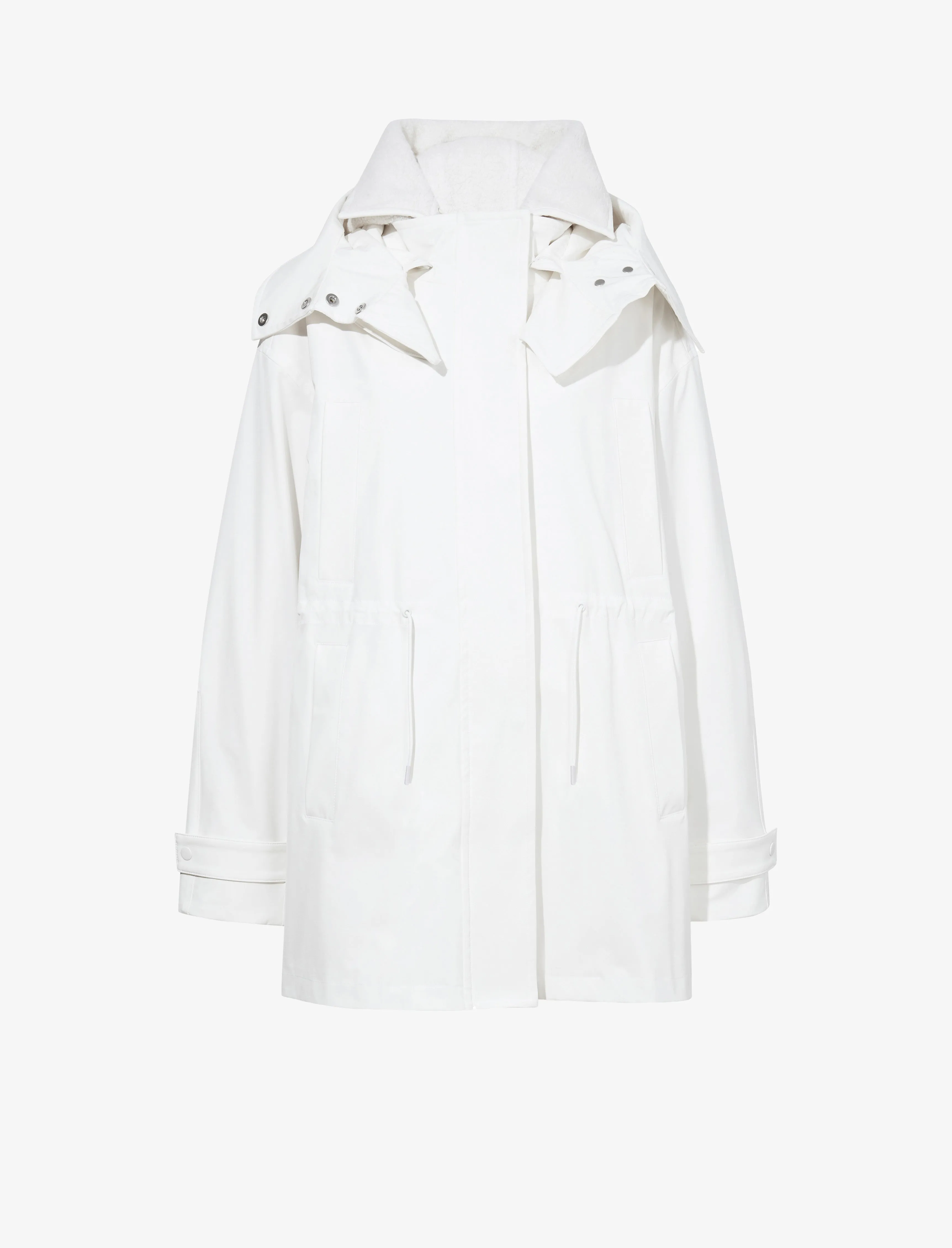 Wilder Coat in Stretch Nylon with Fleece - MIST sold by Proenza Schouler
