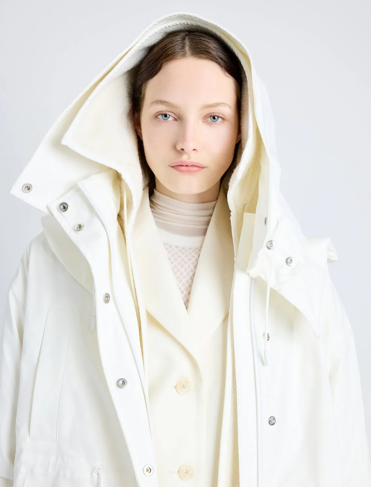 Wilder Coat in Stretch Nylon with Fleece - MIST sold by Proenza Schouler product image thumbnail 5