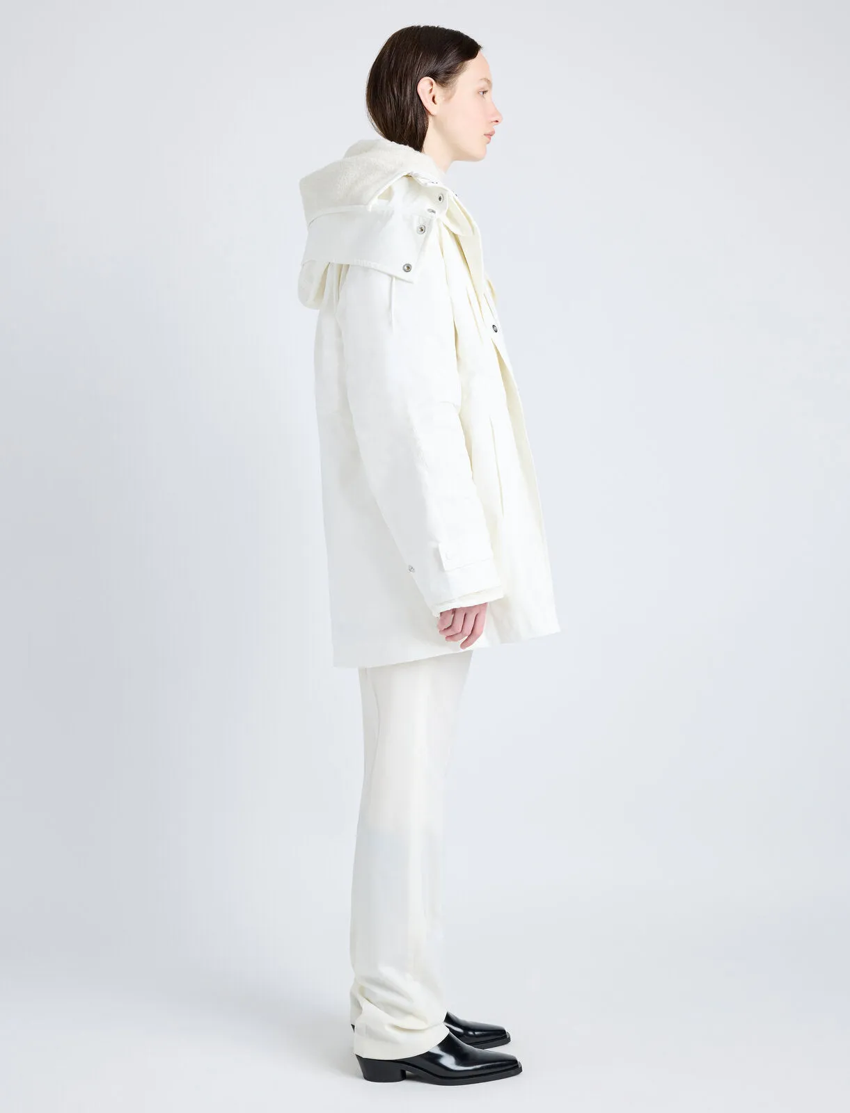 Wilder Coat in Stretch Nylon with Fleece - MIST sold by Proenza Schouler product image thumbnail 3