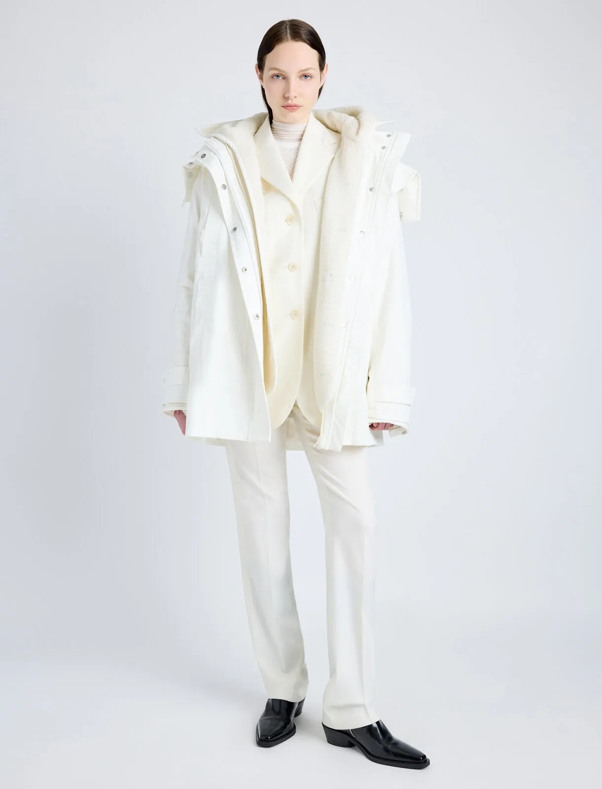 Wilder Coat in Stretch Nylon with Fleece - MIST sold by Proenza Schouler product image thumbnail 2
