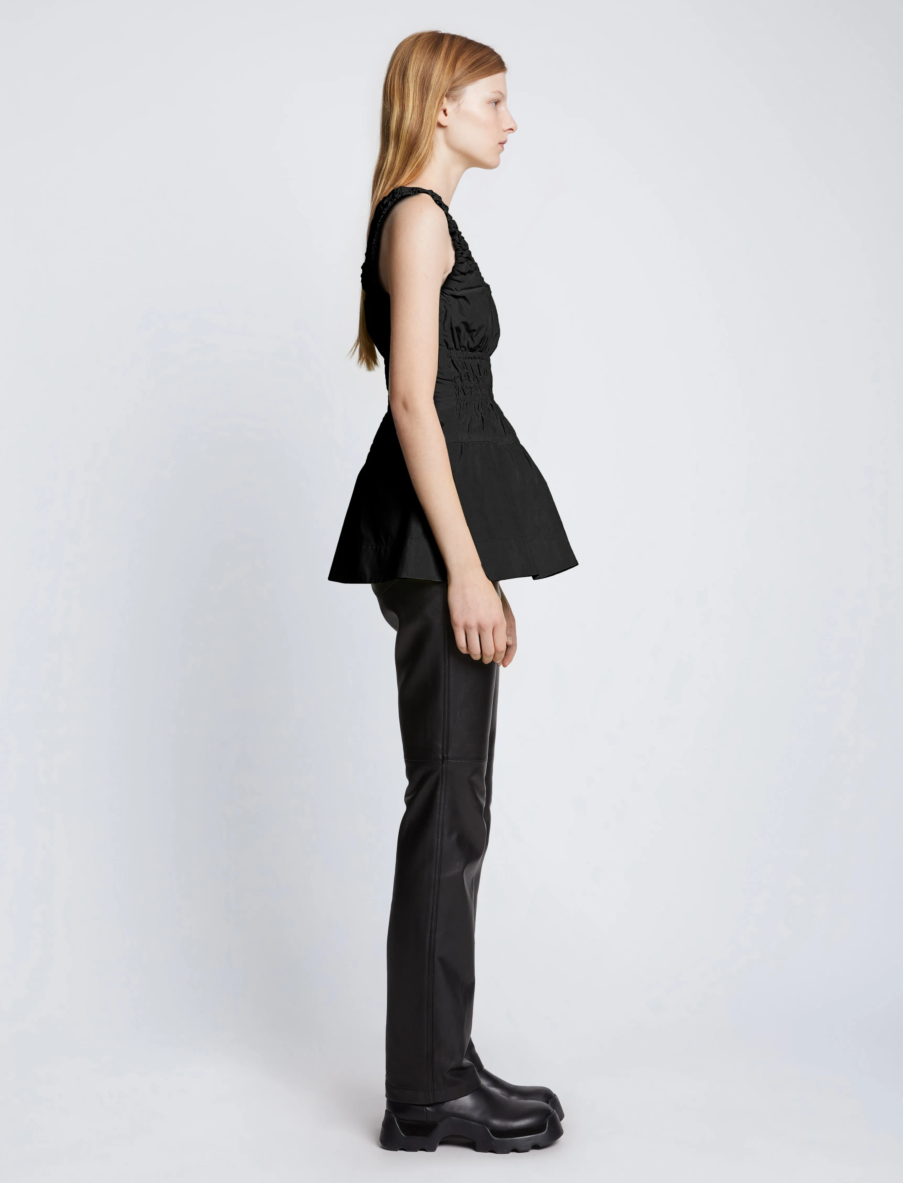 Poplin Gathered Tank Top sold by Proenza Schouler product image thumbnail 4