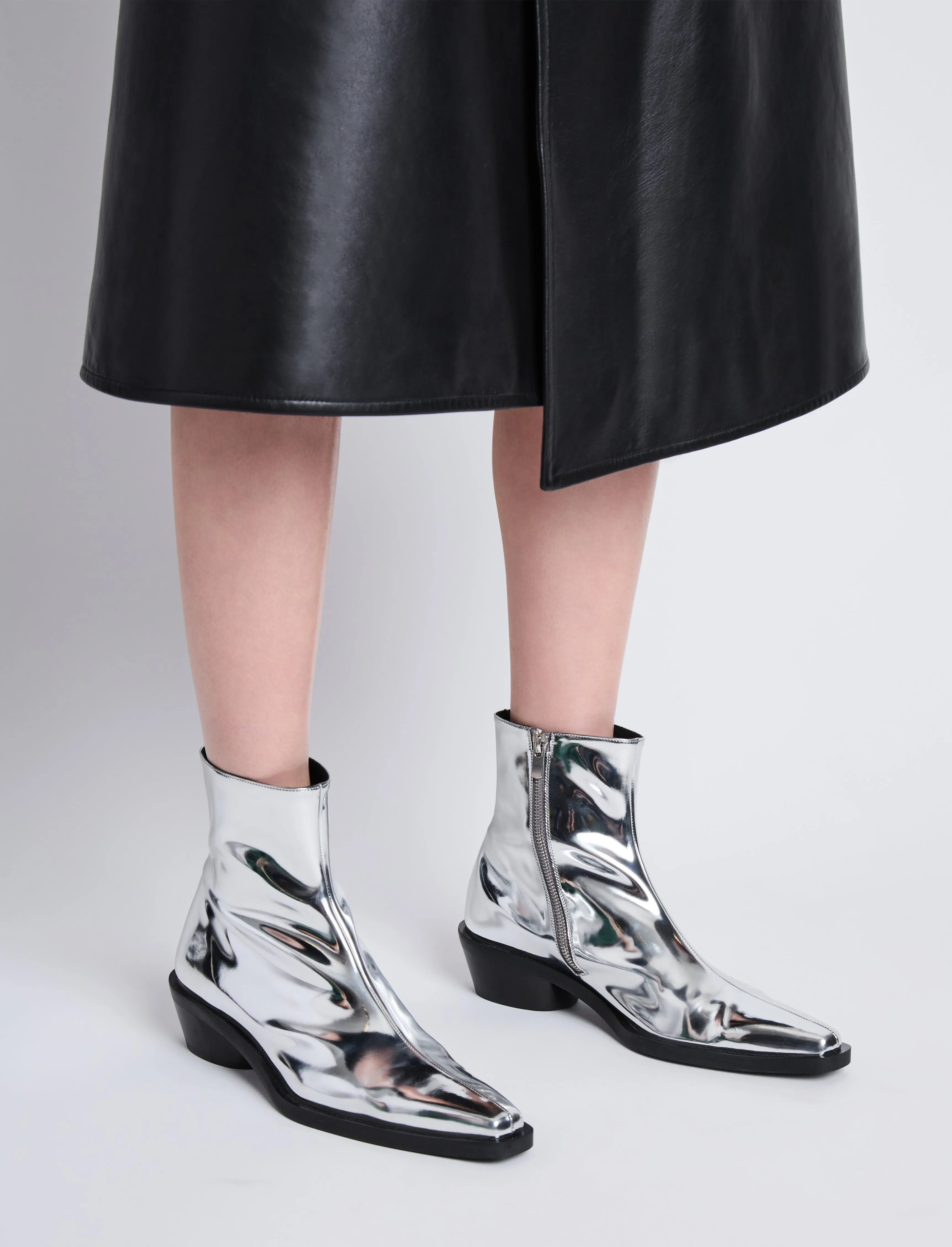 Bronco Ankle Boots in Mirrored Metallic sold by Proenza Schouler product image thumbnail 5