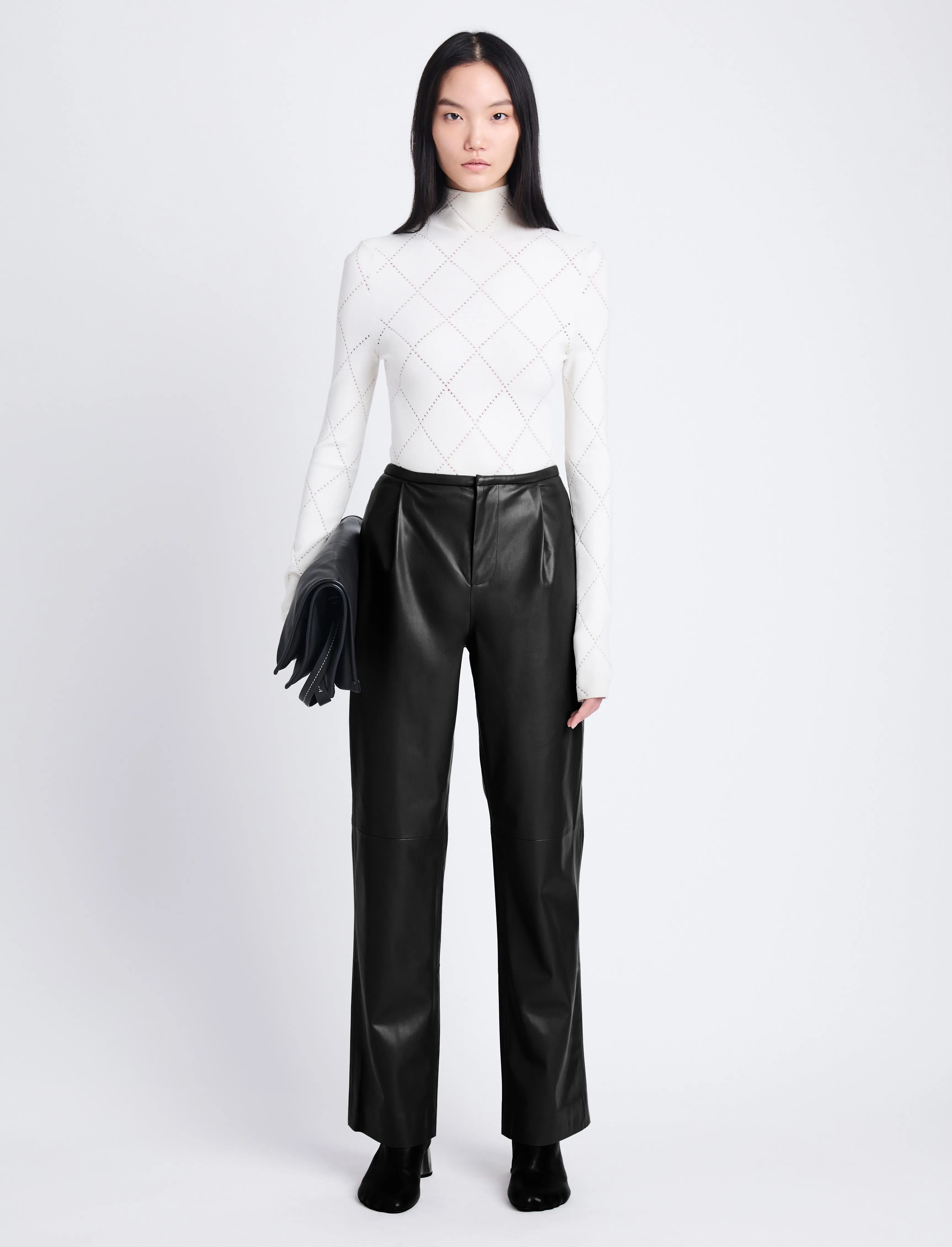 Faux Leather Straight Leg Pants sold by Proenza Schouler product image thumbnail 2