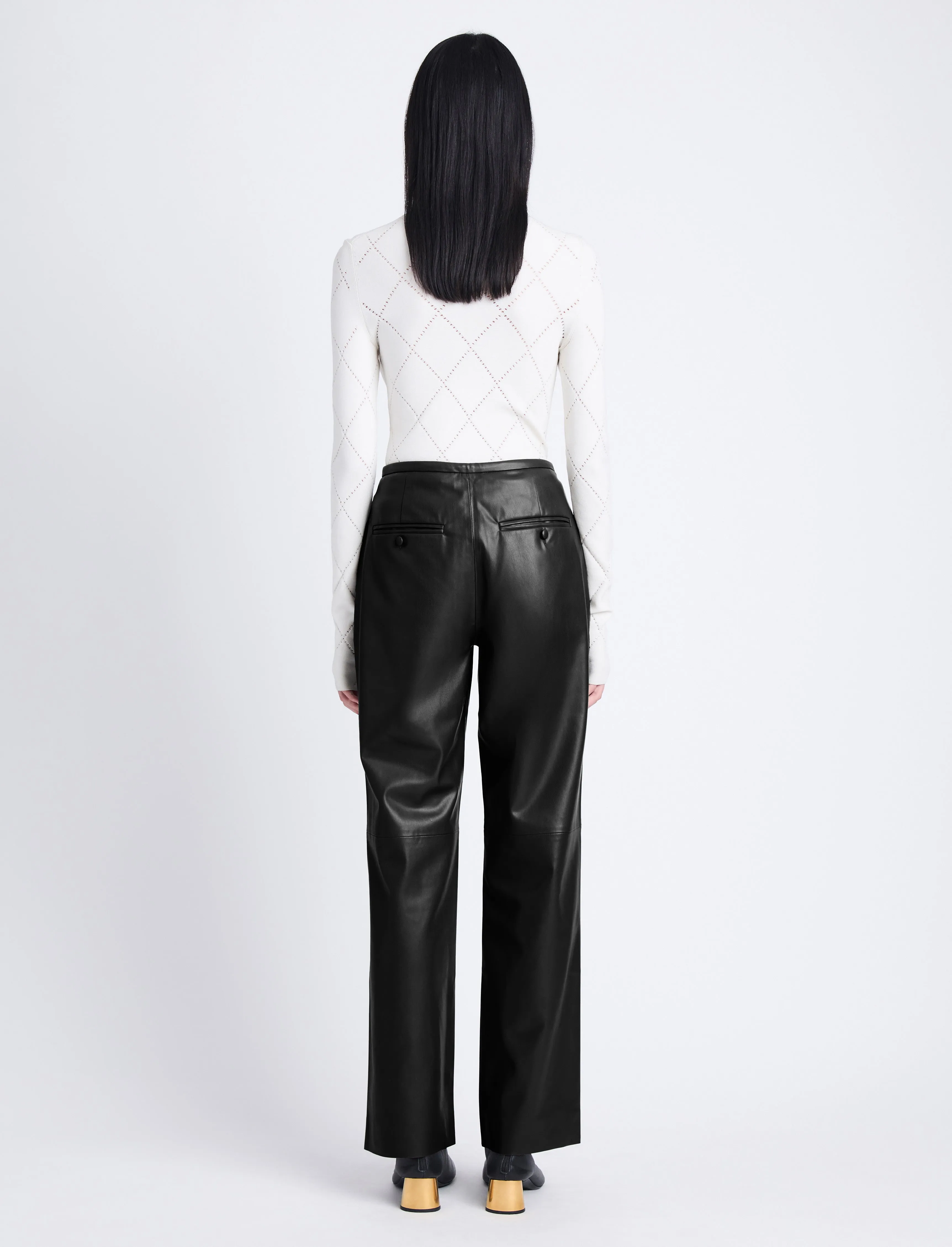 Faux Leather Straight Leg Pants sold by Proenza Schouler product image thumbnail 4