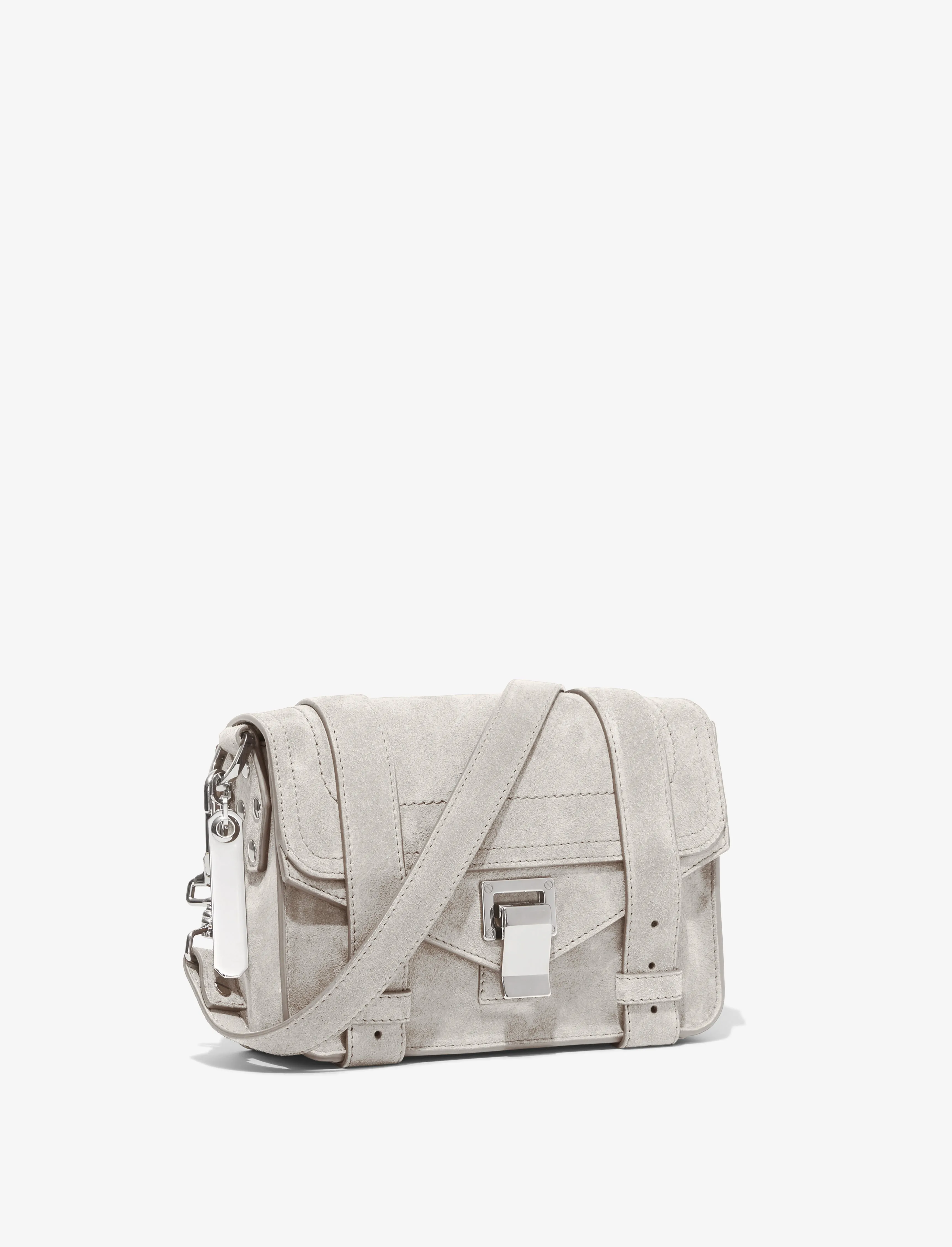 Suede PS1 Mini Crossbody Bag - PALE GREY sold by Proenza Schouler product image thumbnail 3