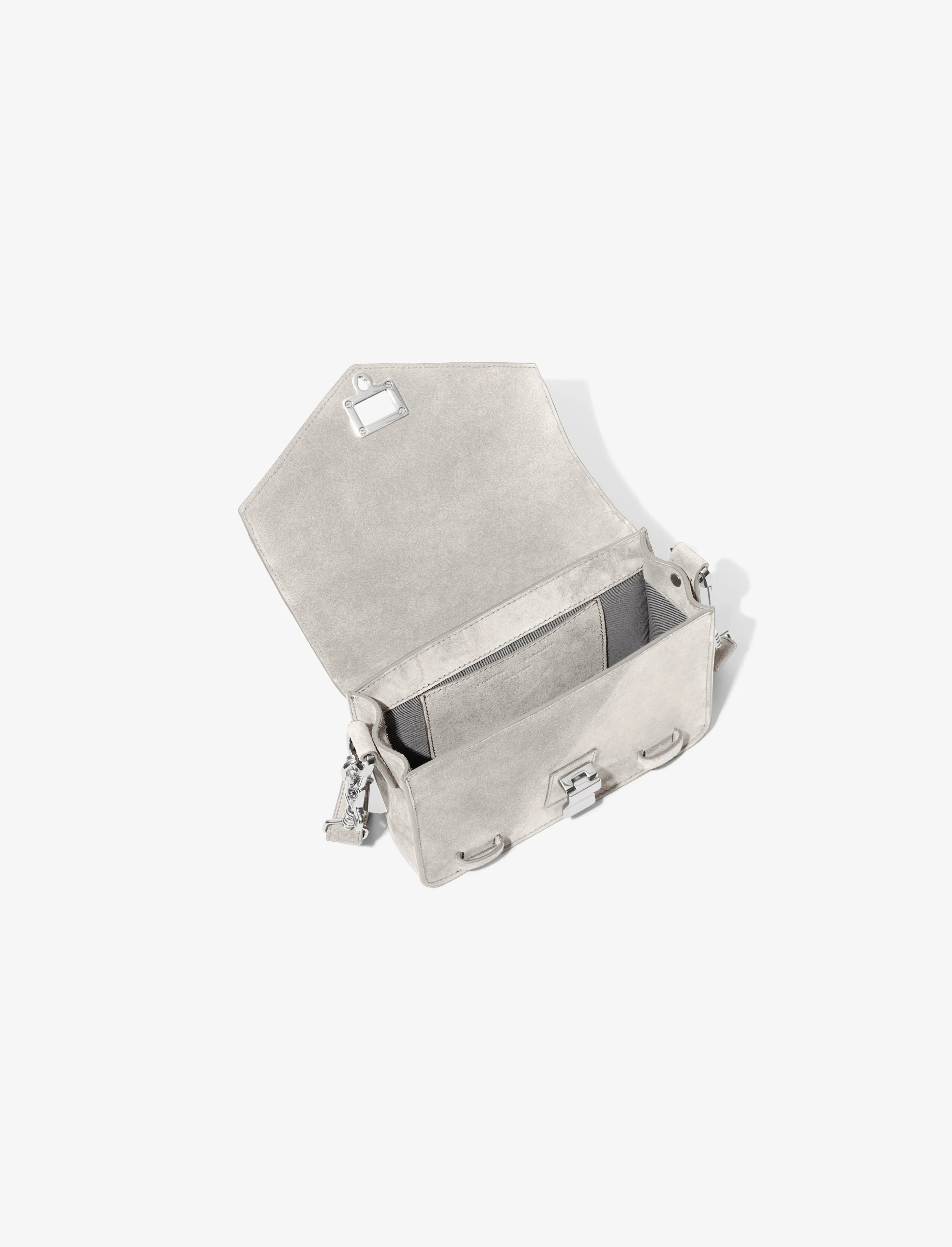 Suede PS1 Mini Crossbody Bag - PALE GREY sold by Proenza Schouler product image thumbnail 5