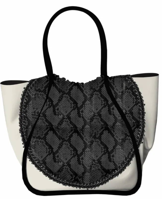 Large Ruched Tote - DARK GREY/CLAY sold by Proenza Schouler