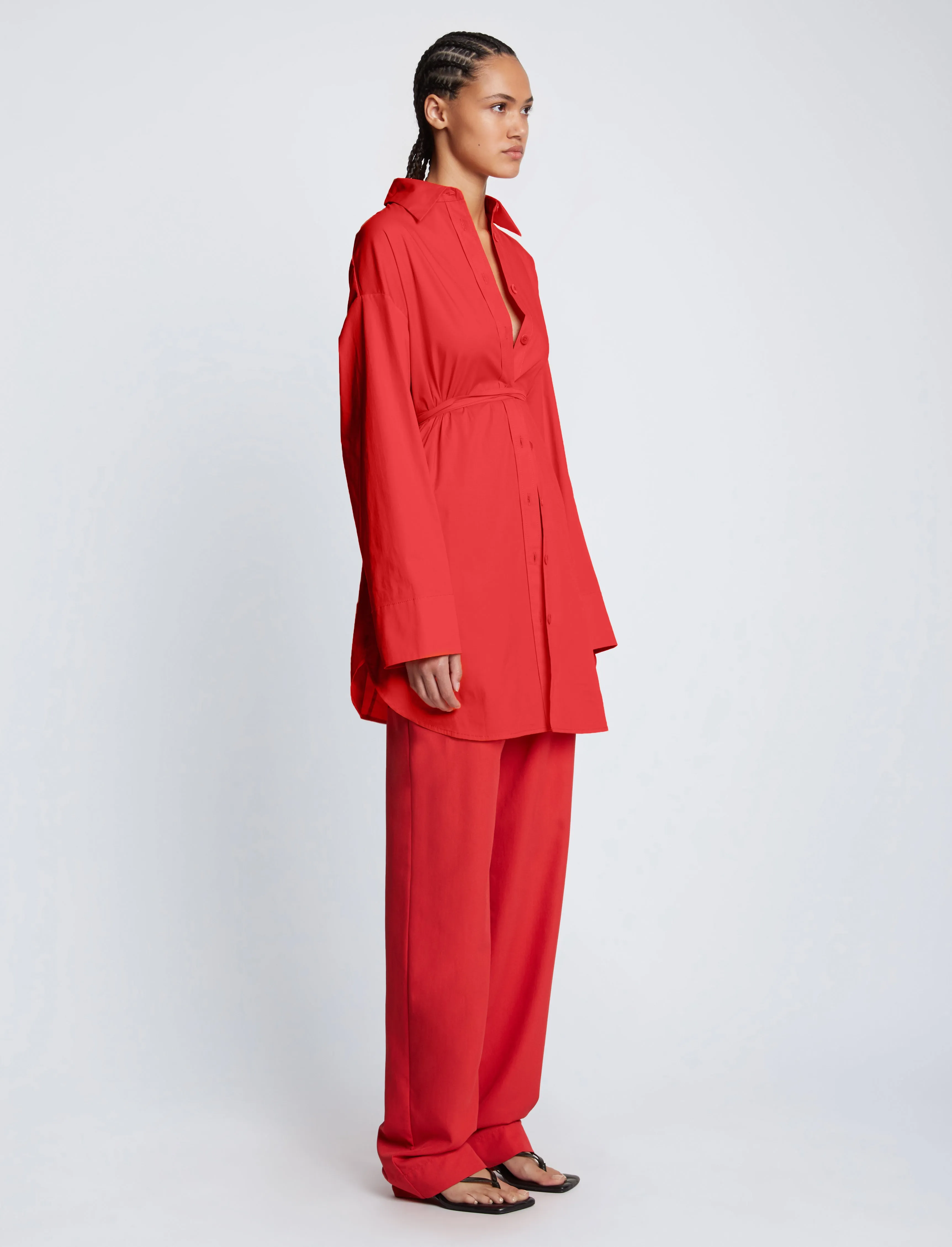 Soft Poplin Button Down Shirt Dress sold by Proenza Schouler product image thumbnail 3