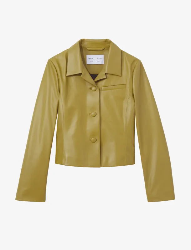 Cropped Leather Blazer made by Proenza Schouler