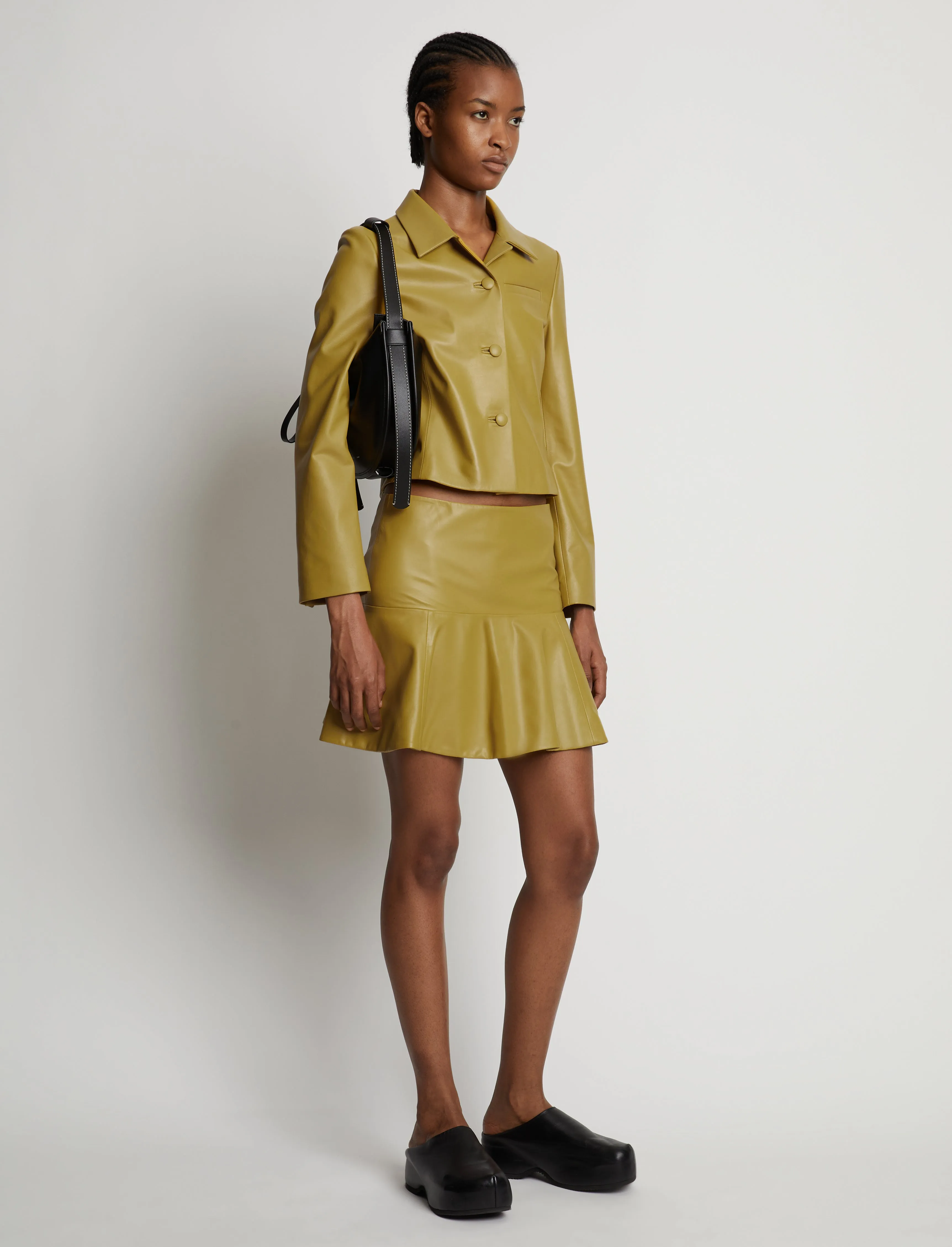 Cropped Leather Blazer sold by Proenza Schouler product image thumbnail 3