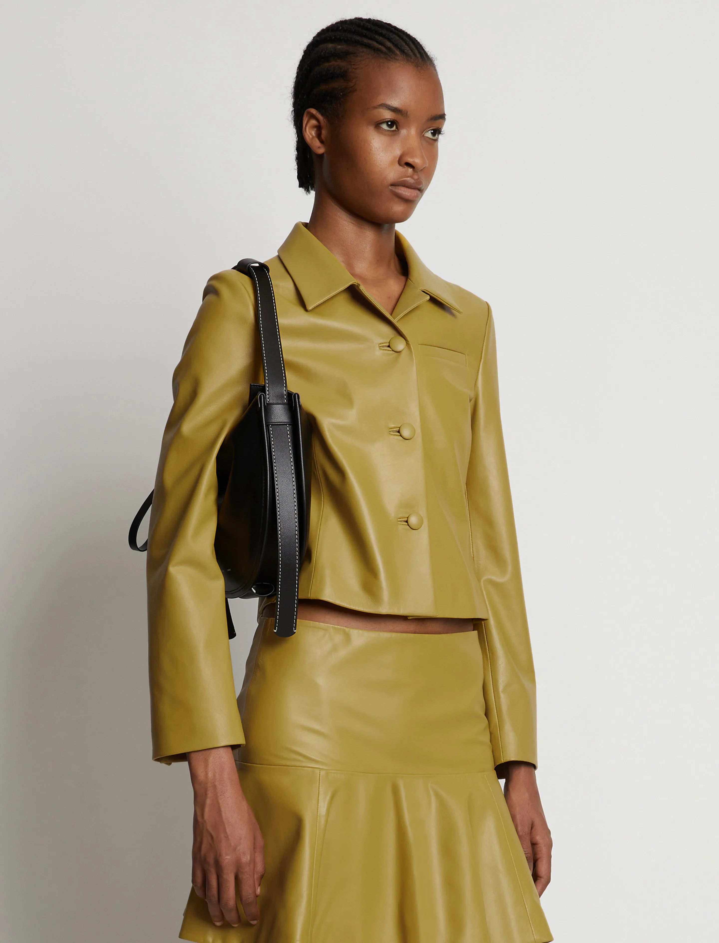 Cropped Leather Blazer sold by Proenza Schouler product image thumbnail 2