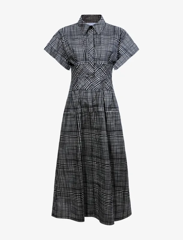 Balston Dress in Grid Poplin made by Proenza Schouler