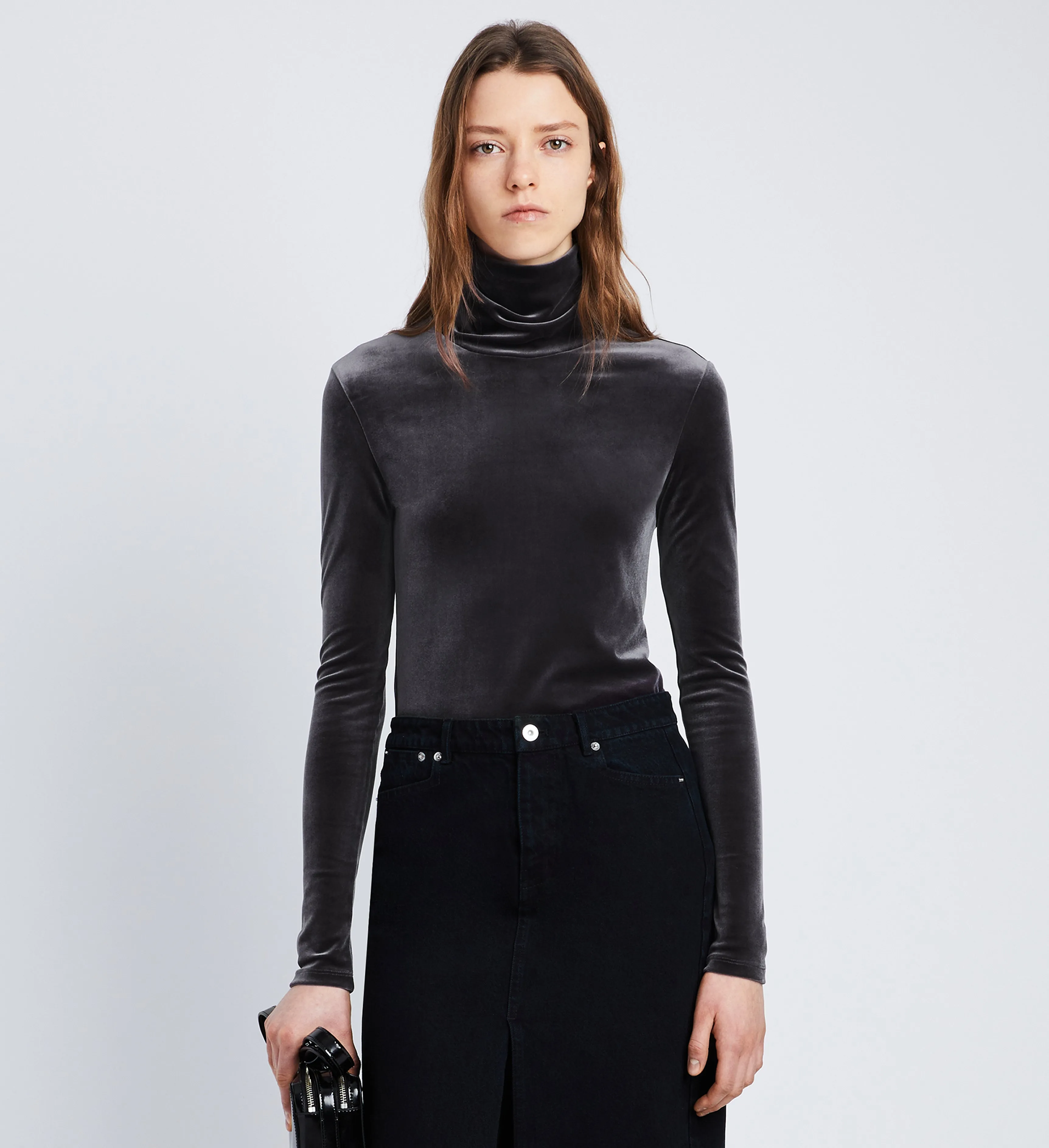 Stretch Velvet Turtleneck Top sold by Proenza Schouler product image thumbnail 2