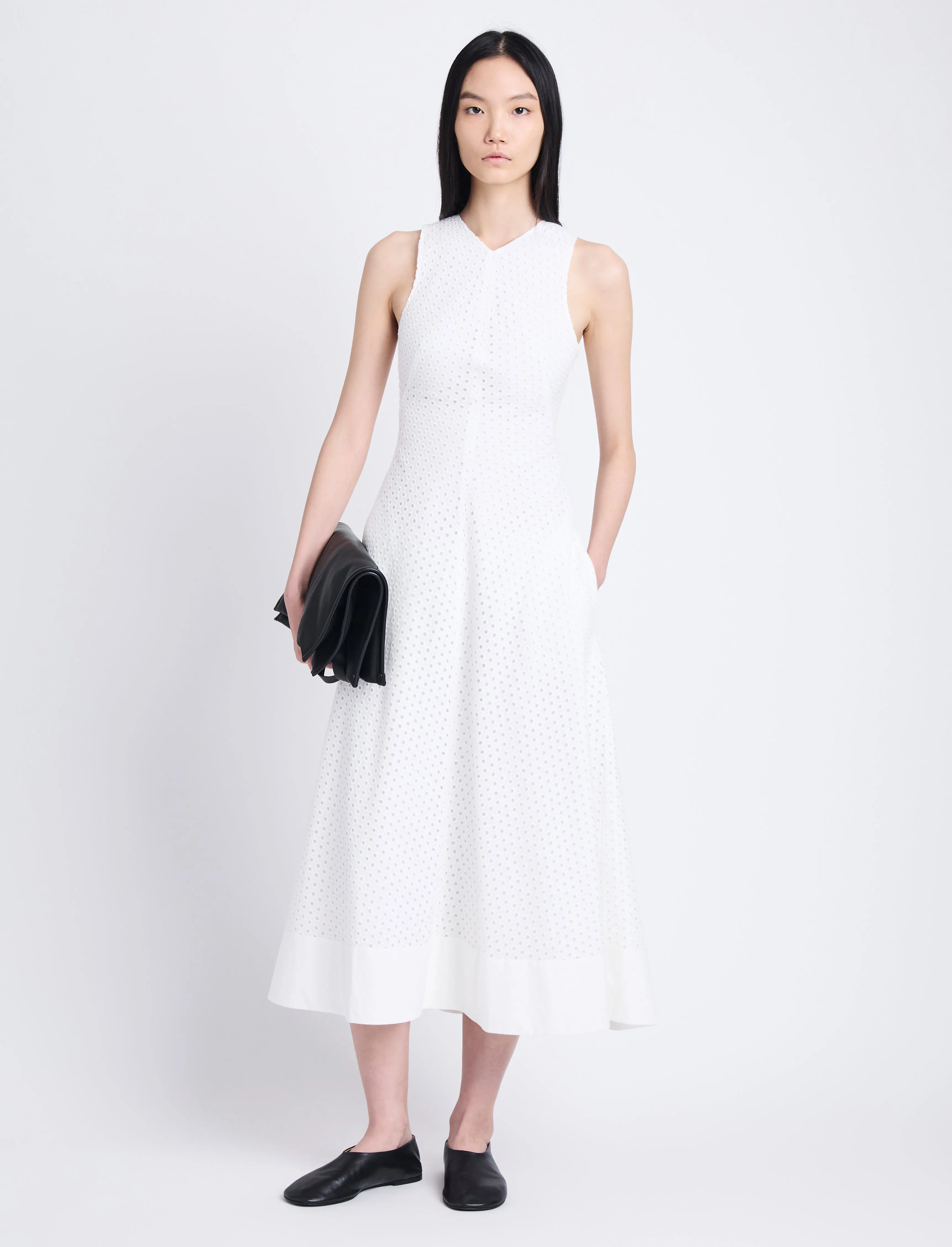 Juno Dress in Broderie Anglaise sold by Proenza Schouler product image thumbnail 2