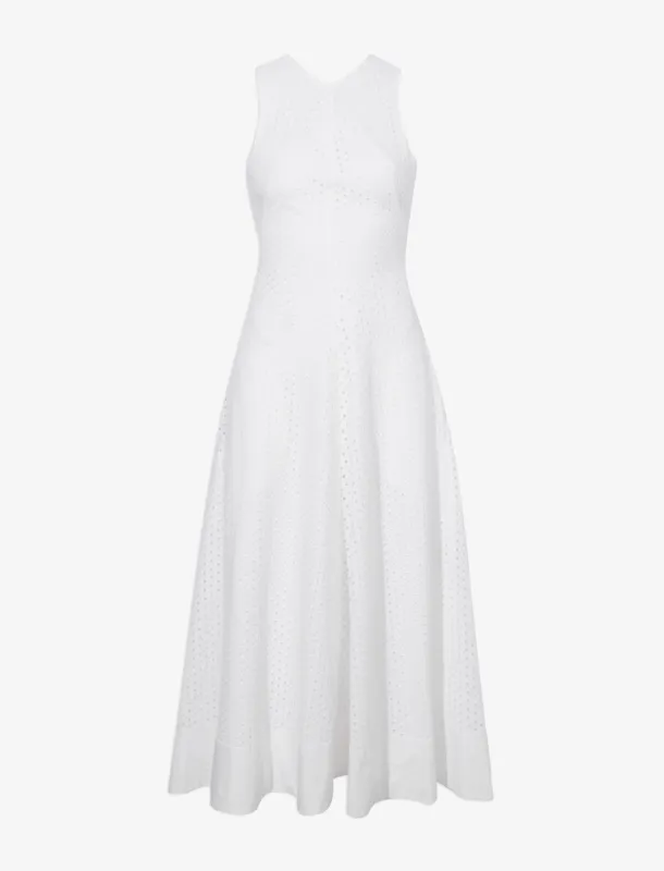 Juno Dress in Broderie Anglaise sold by Proenza Schouler