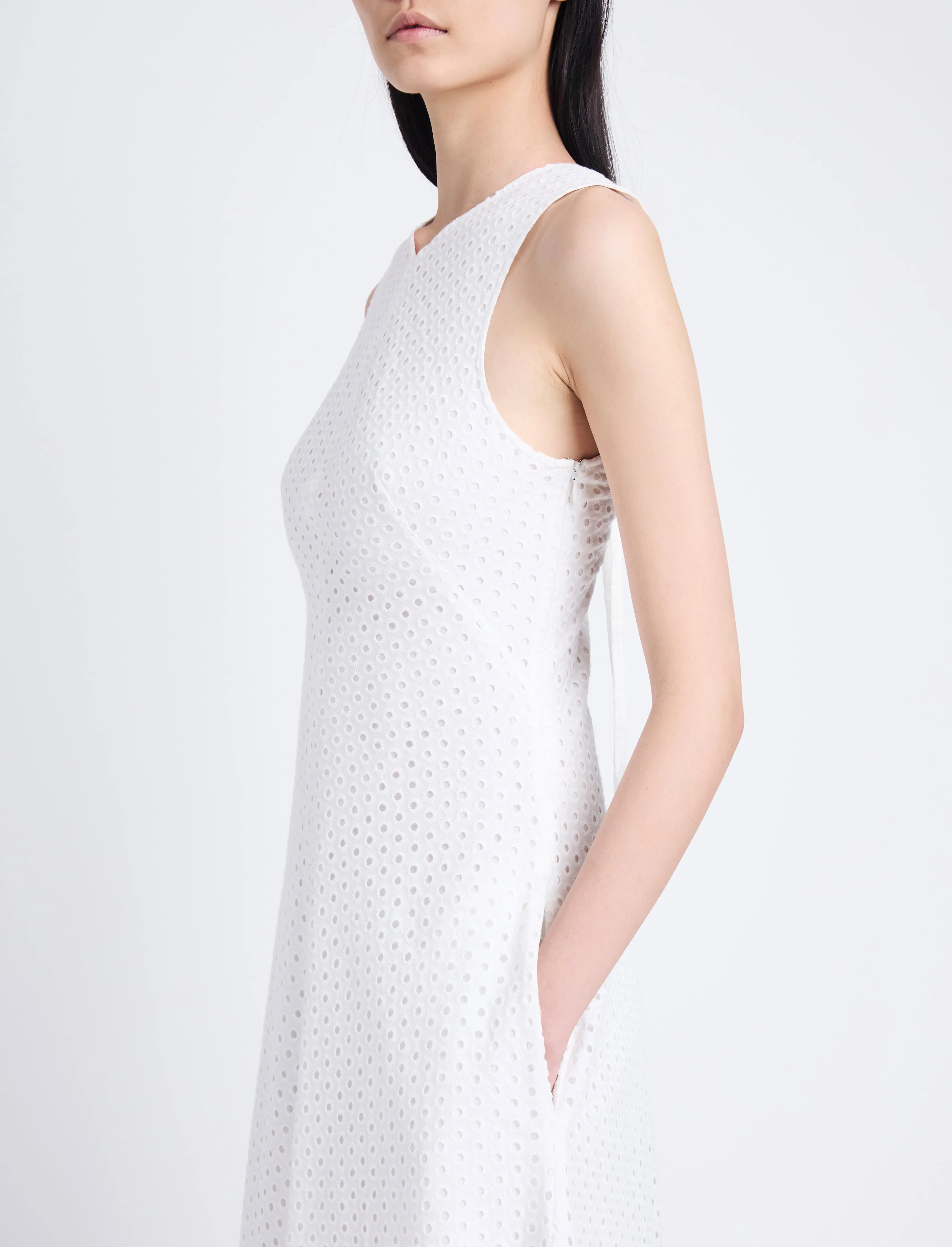 Juno Dress in Broderie Anglaise sold by Proenza Schouler product image thumbnail 5