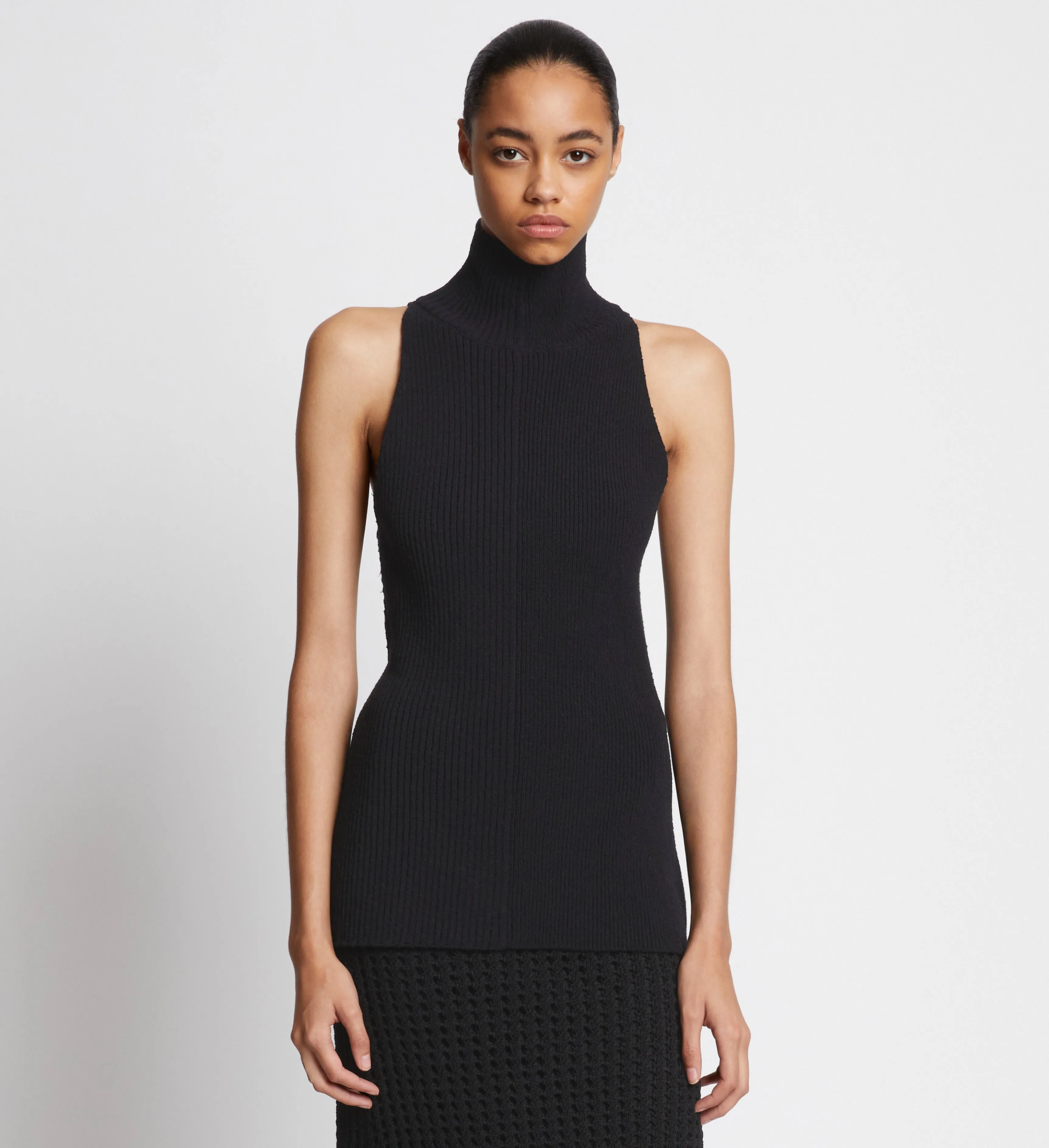 Cotton Rib Sleeveless Tank - BLACK sold by Proenza Schouler product image thumbnail 2