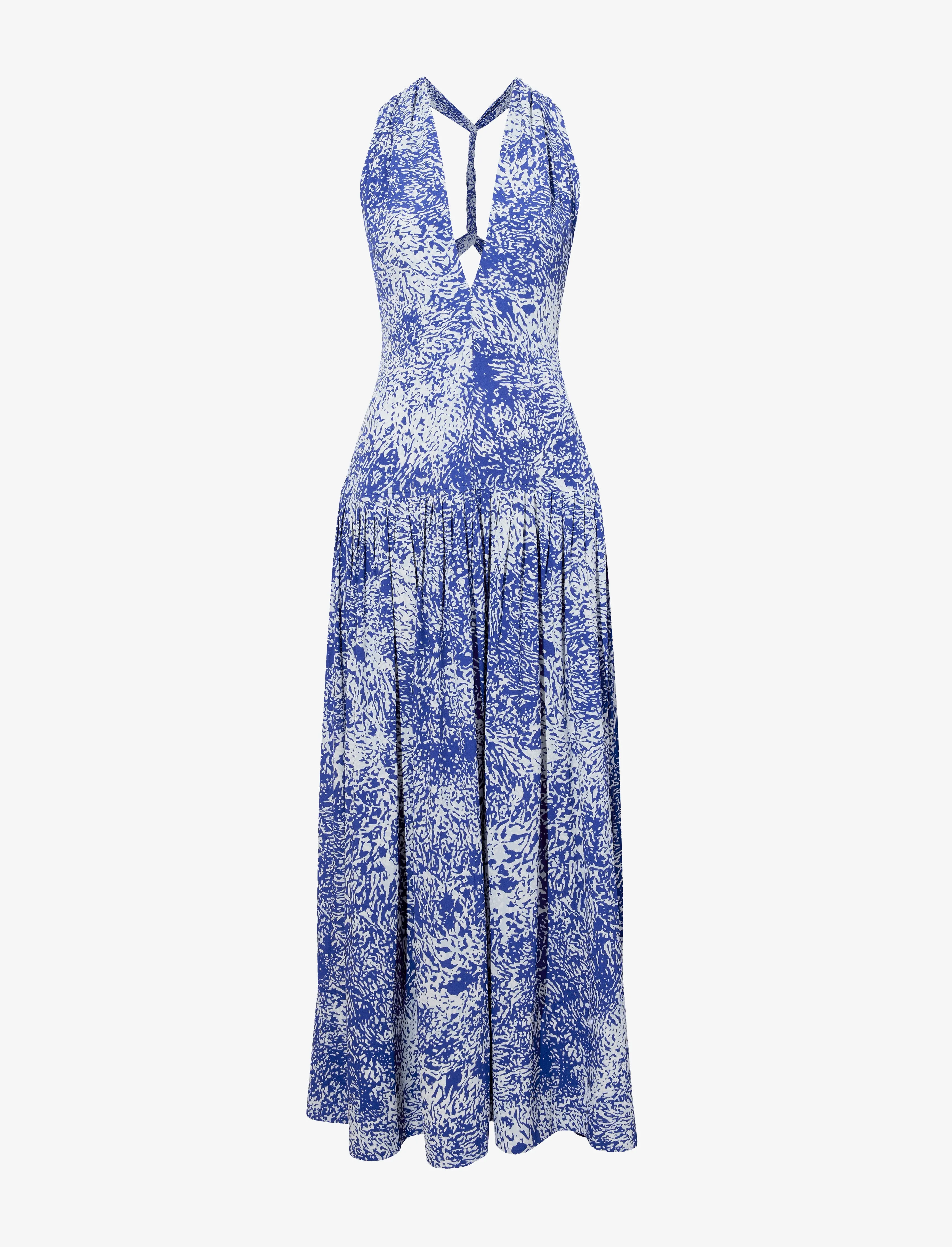 Simone Twist Back Dress in Printed Viscose Crepe sold by Proenza Schouler