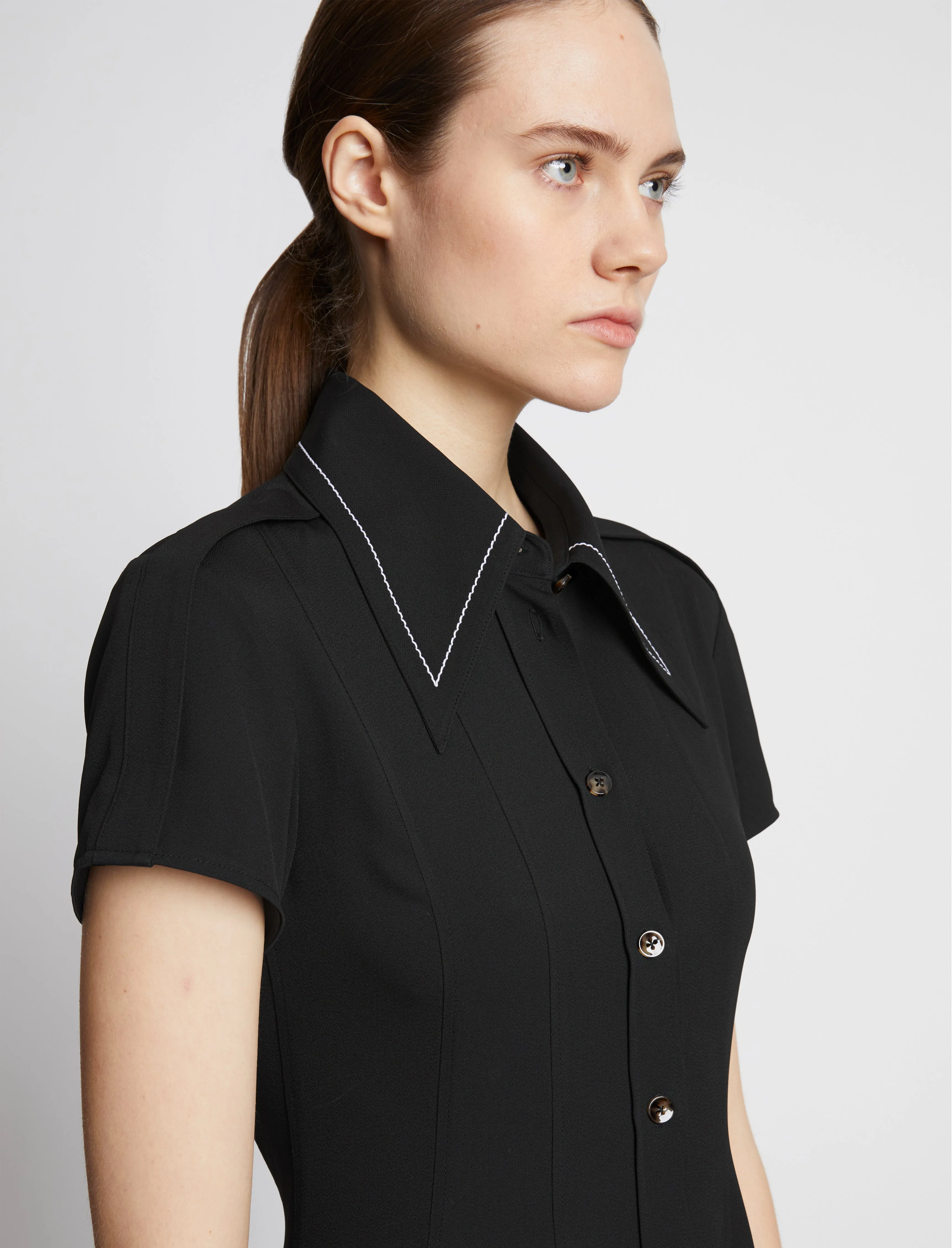 Lightweight Crepe Buttoned Dress sold by Proenza Schouler product image thumbnail 5