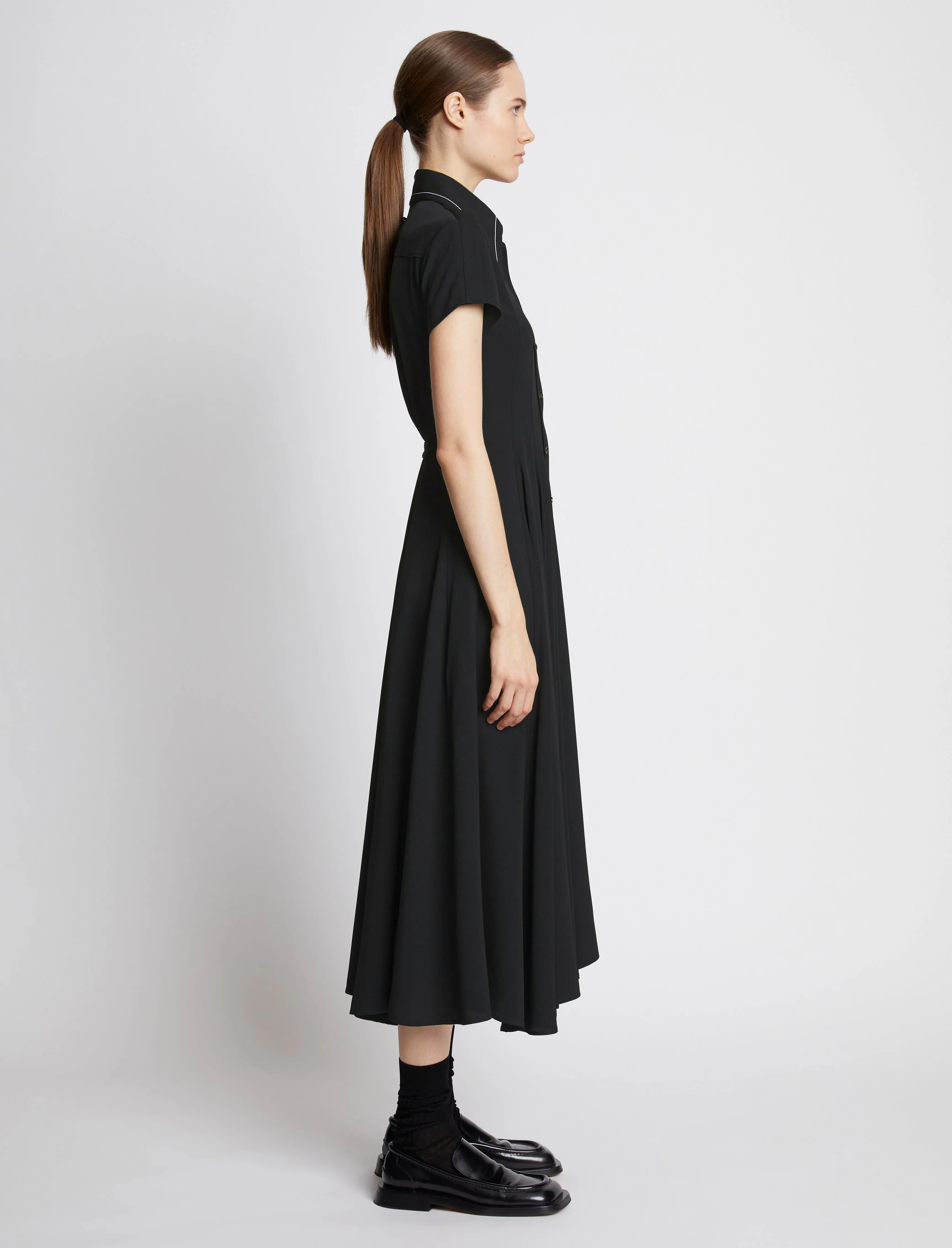 Lightweight Crepe Buttoned Dress sold by Proenza Schouler product image thumbnail 3