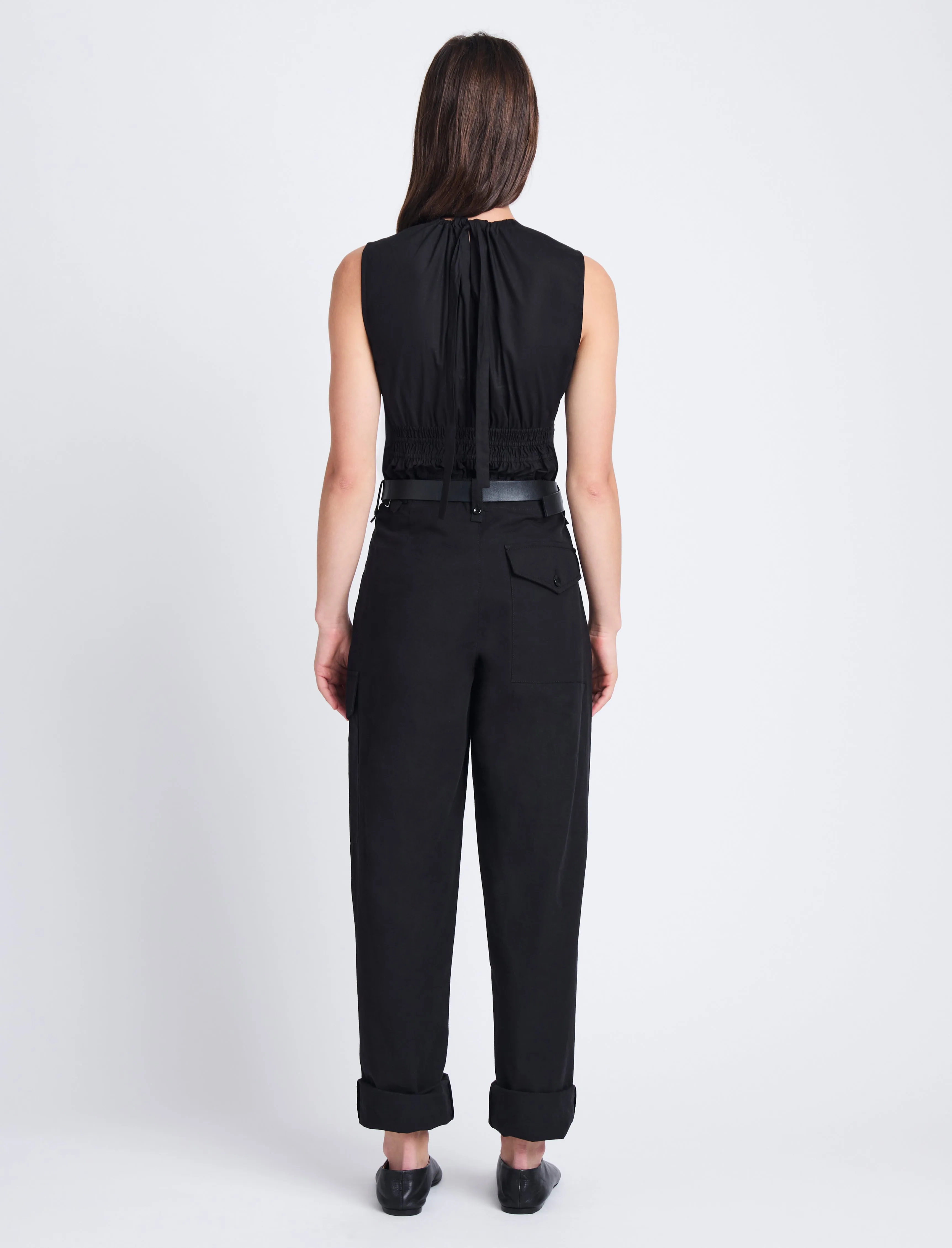 Octavia Pant in Solid Cotton Linen sold by Proenza Schouler product image thumbnail 4